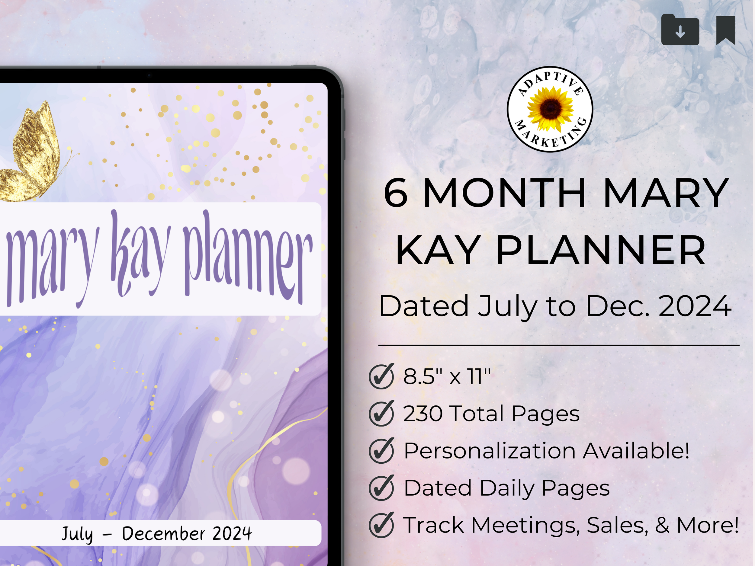 6 Month Mary Kay Planner