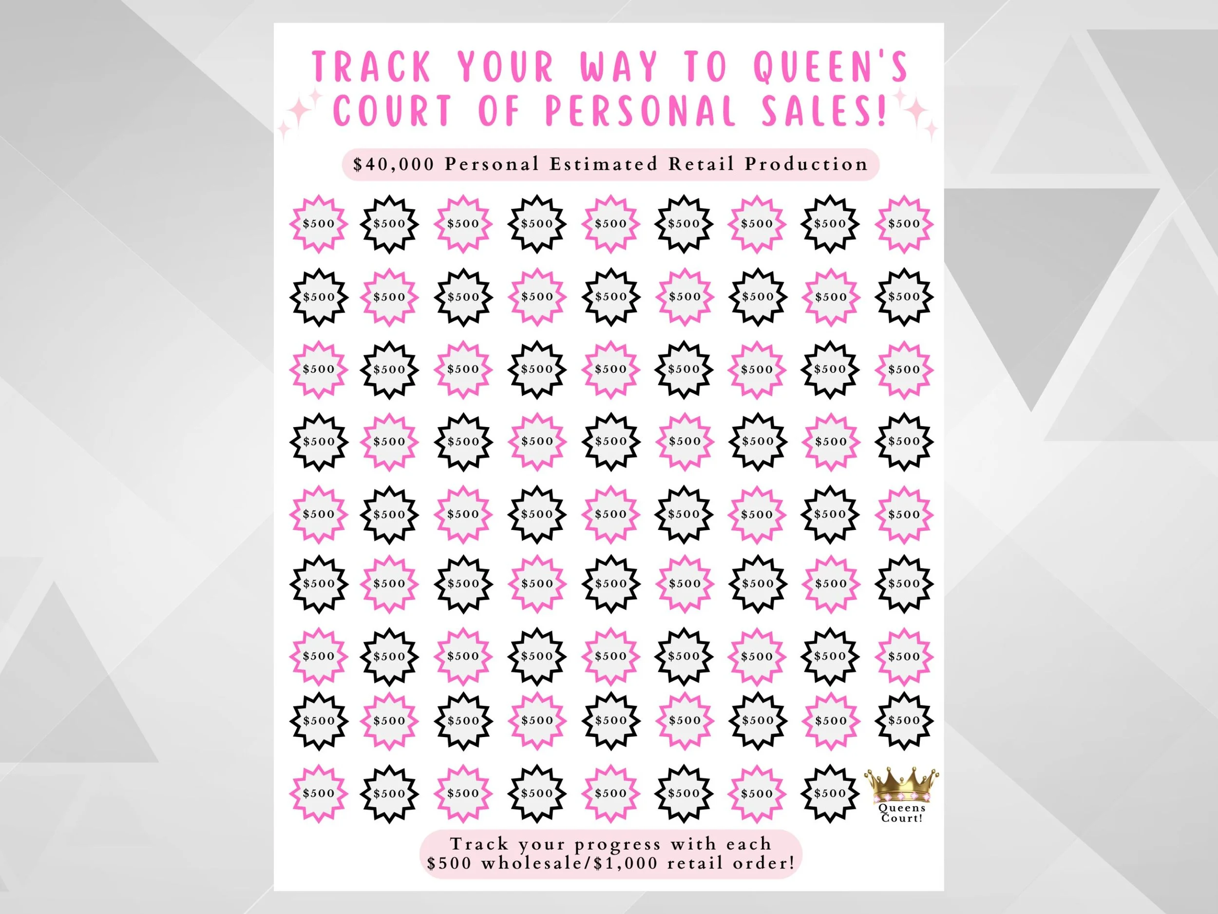Personal Sales Tracking Sheet
