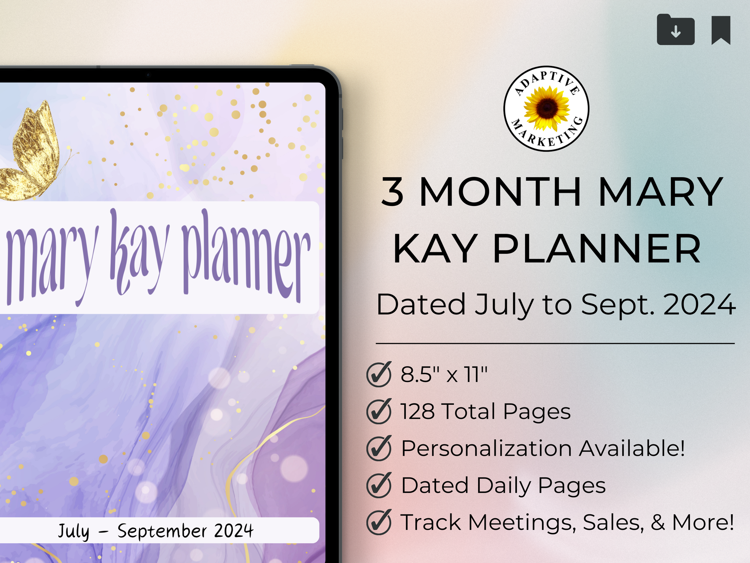 3 Month Mary Kay Planner