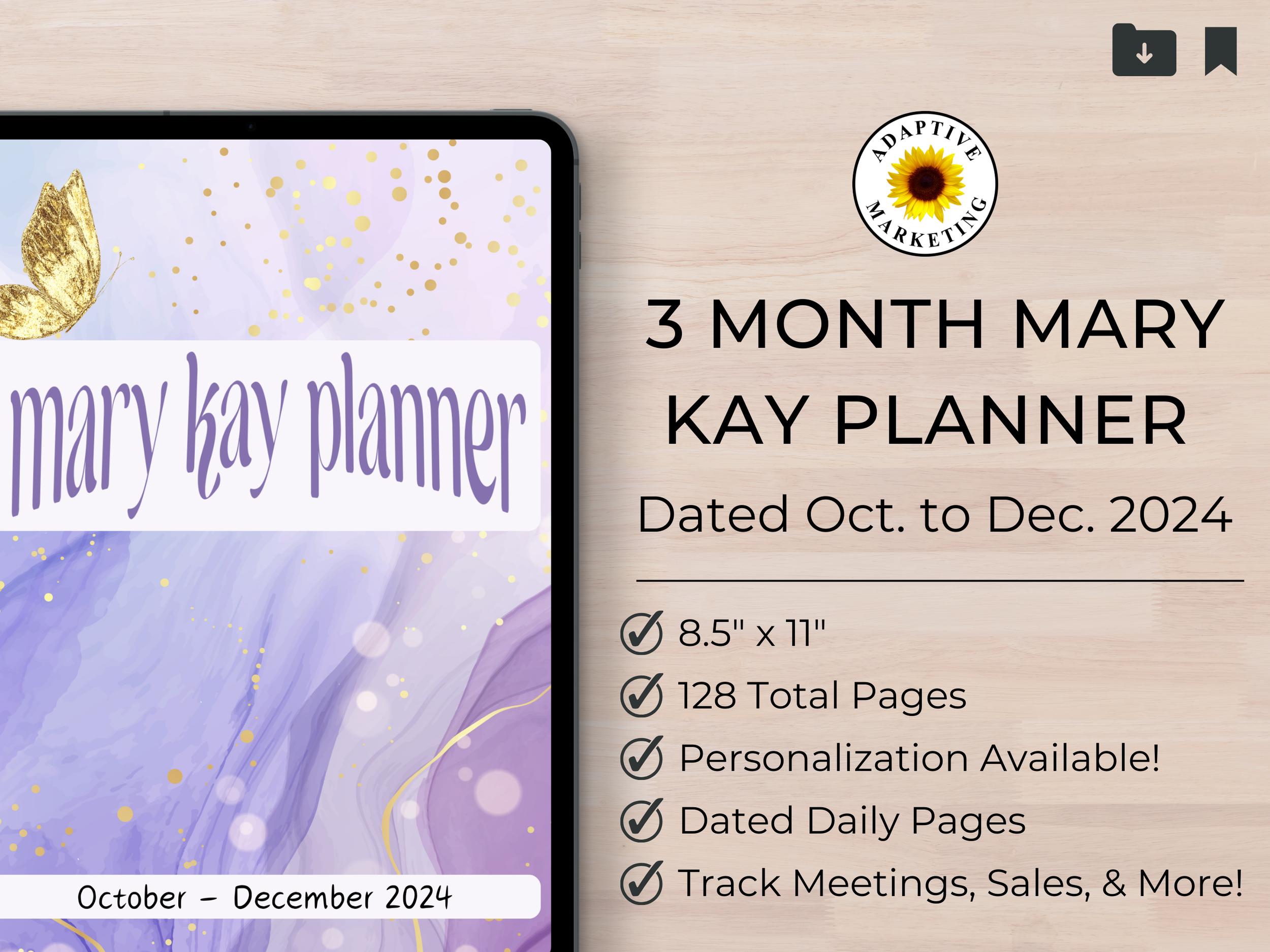 3 Month Mary Kay Planner