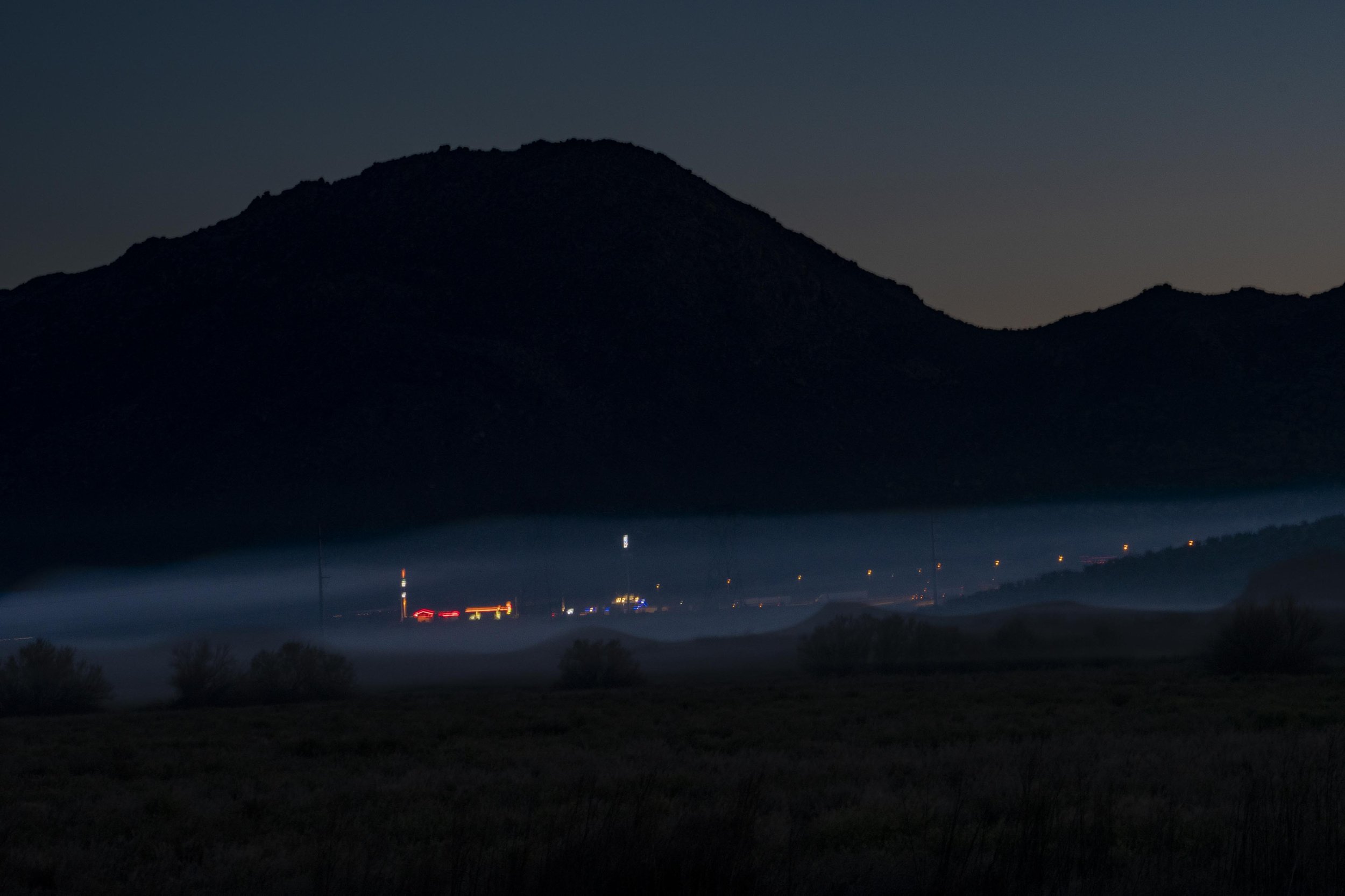 Gas Station Waiting For Sunrise