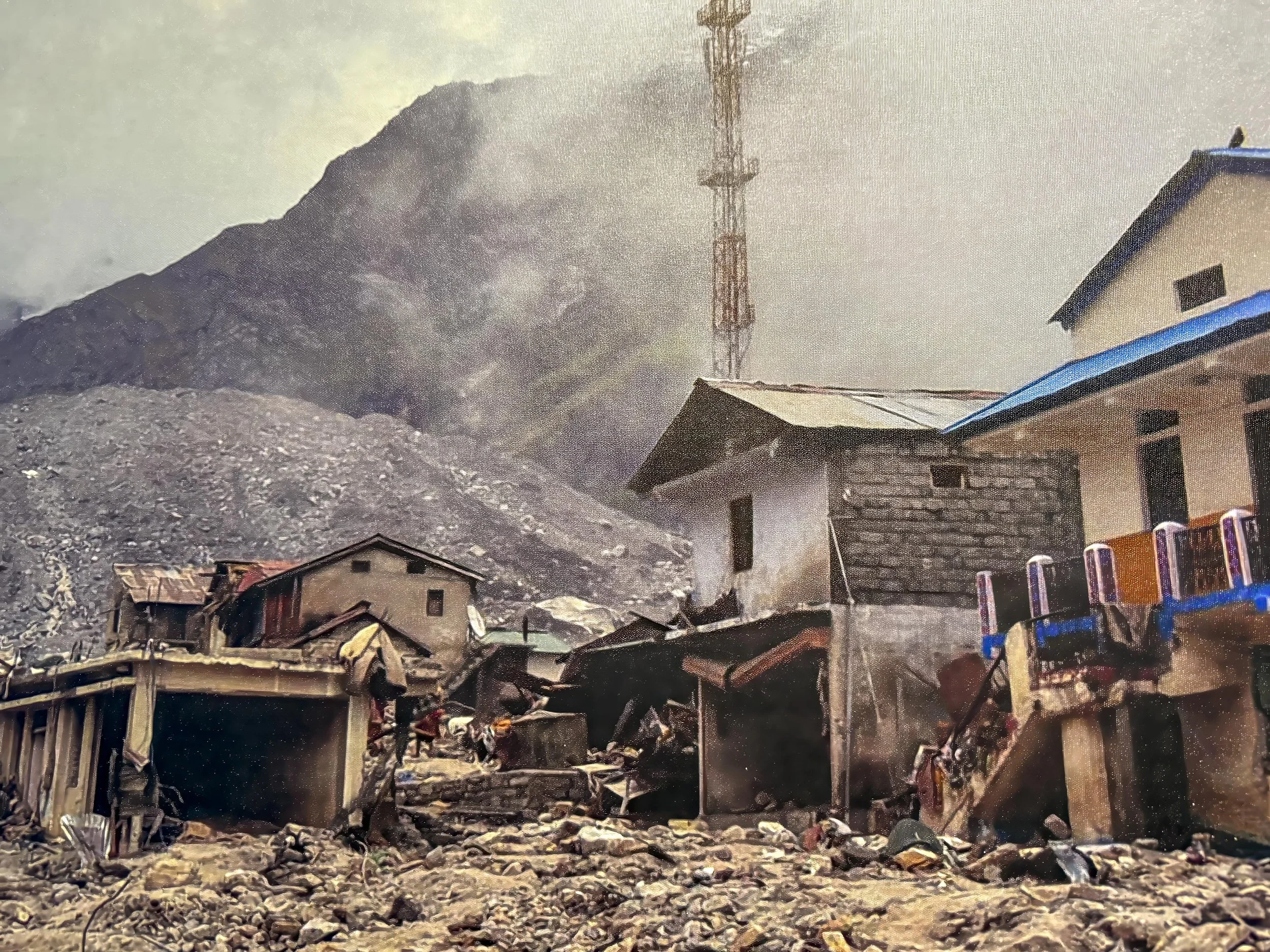 Historic Photo in Museum- Life on a Volcanic Island