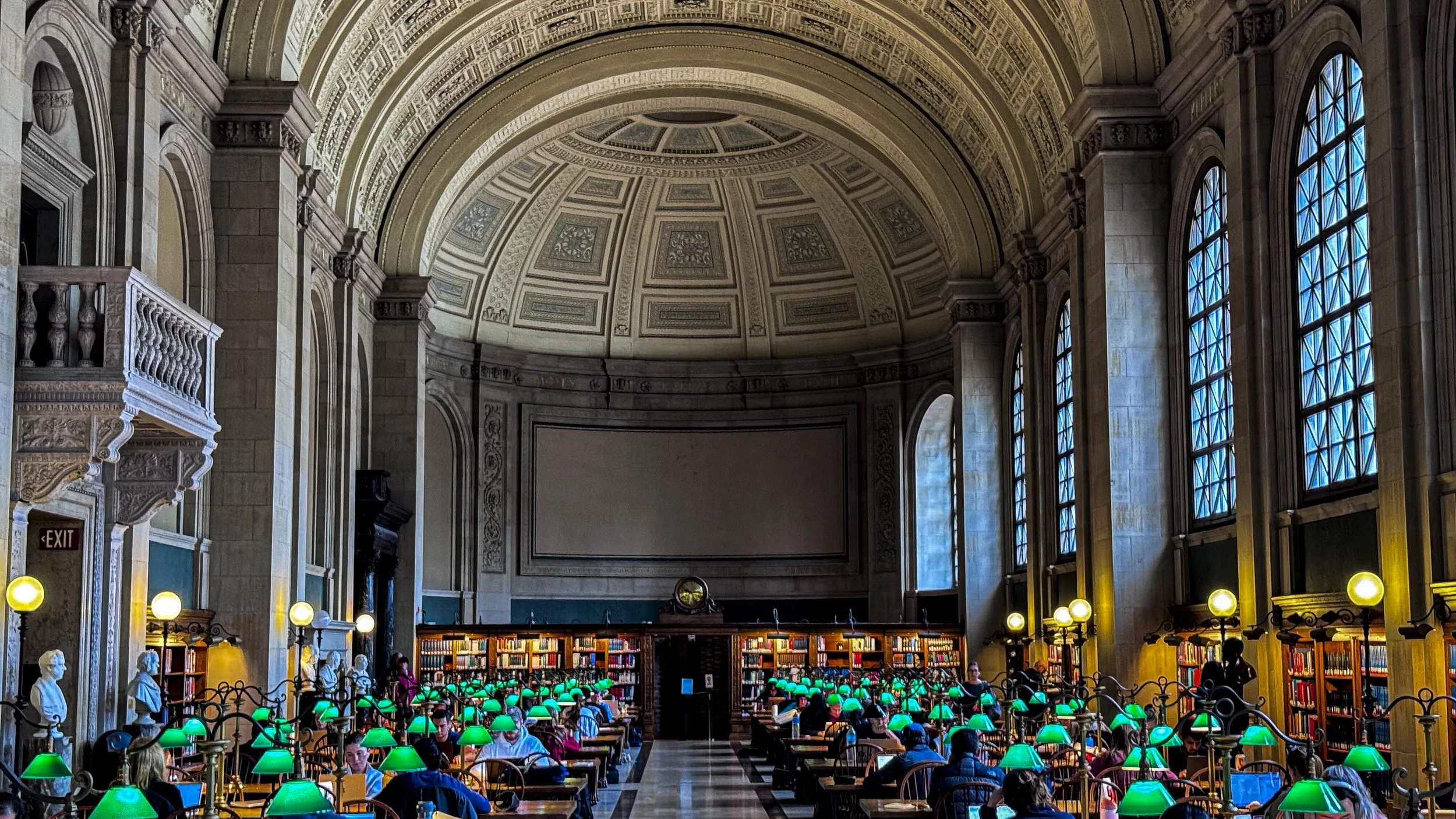 56 Iconic Green Lights in Bates Hall