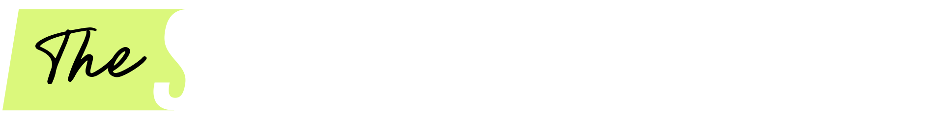 Text graphic with the words 'The Strategy' in black and white on a background split between black and light green.