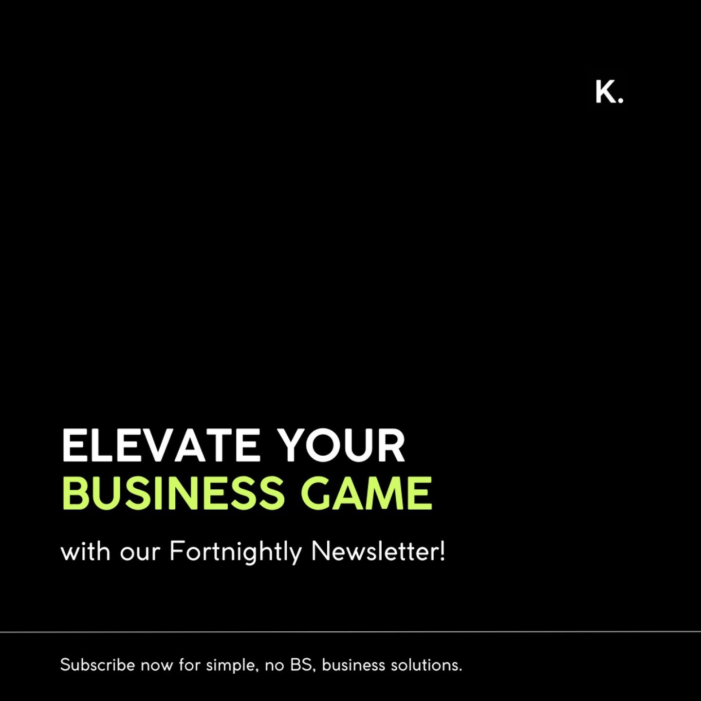 Introducing our new fortnightly newsletter! We're here to deliver straightforward, no BS business solutions tailored for your success. 

Subscribe now to stay ahead in the game!

Learn more - https://www.thekartelsolution.com.au/newsletter (or check 