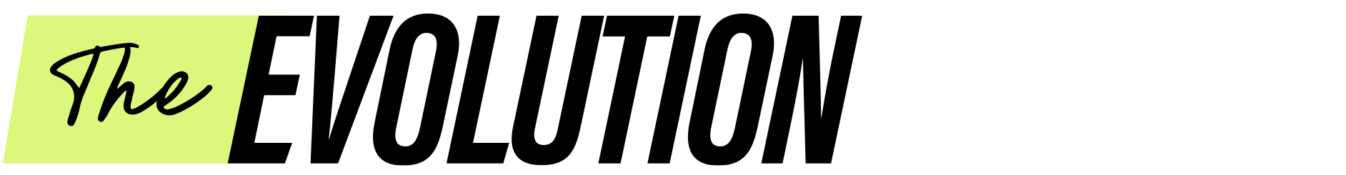 Text graphic with the phrase "The New" in black cursive font on a light green background.