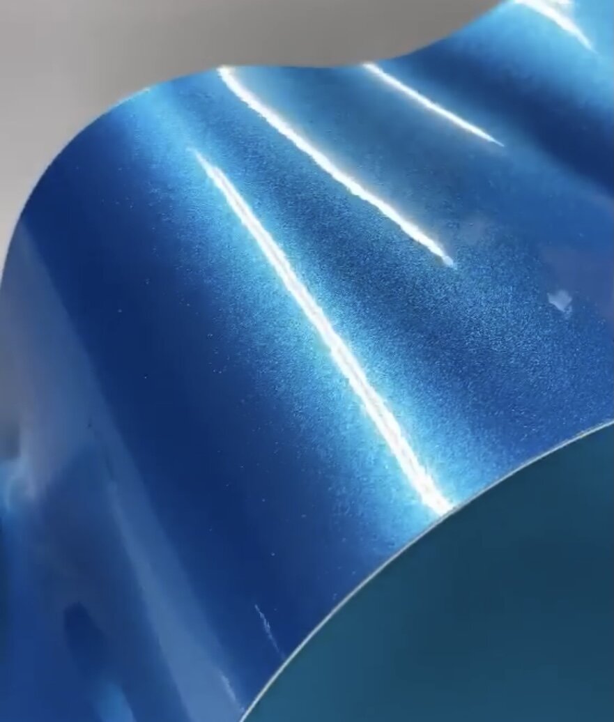 Navy Blue Gloss  Silver Satin ribbon – theWrapBoutique