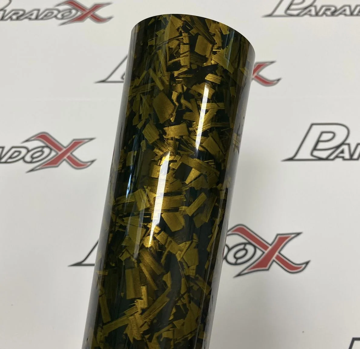 Glossy Gold Forged Carbon (PET) — Paradox Styling