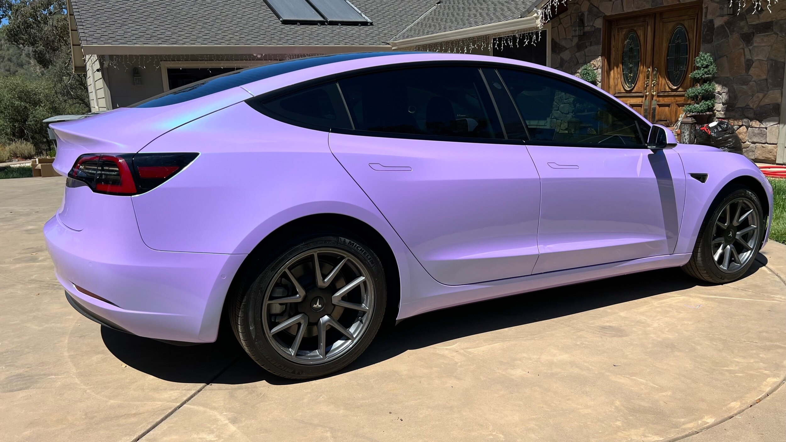 Purple Tesla Model 3 - Ultra Matte Moonlight Purple Wrap