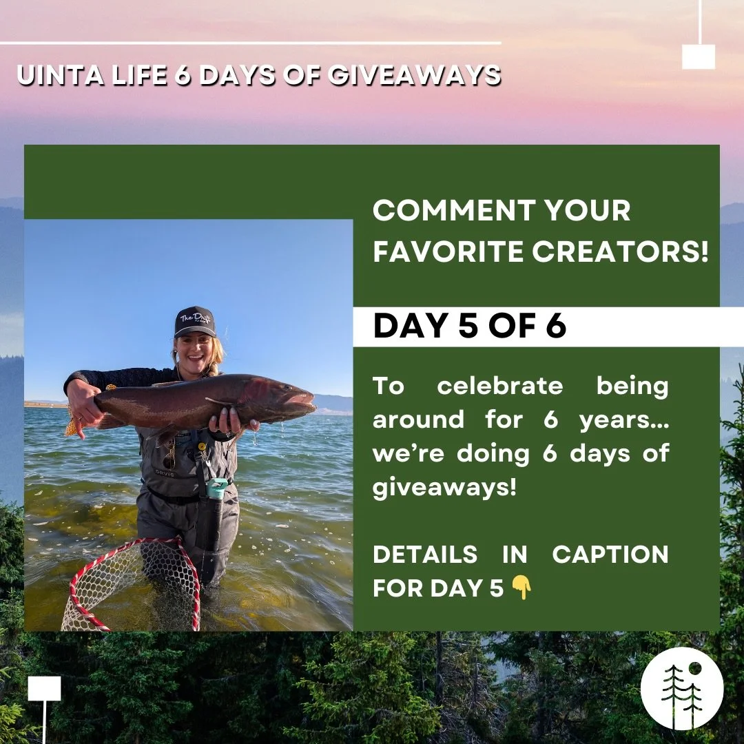 RULES BELOW 👇

Prize: Any Shirt off of uintalife.com

Rules:
&ndash; Must follow @uinta.life
&ndash; Tag one fishing creator per comment
&ndash; Any size creator is welcome (big or small)
&ndash; Multiple comments allowed (different creators = more 