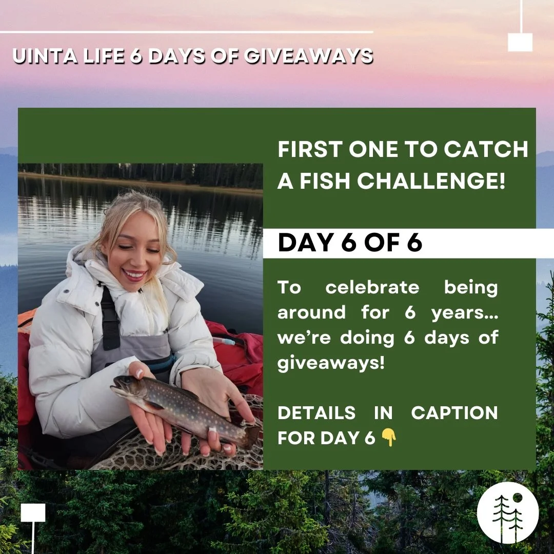 RULES BELOW 👇

Prize: Any Uinta Life Shirt off of uintalife.com

Whoever catches a fish first with proof and timestamp wins

&ndash; Must follow @uinta.life
&ndash; Trout species only
&ndash; Proof required: photo or video
&ndash; Timestamp required