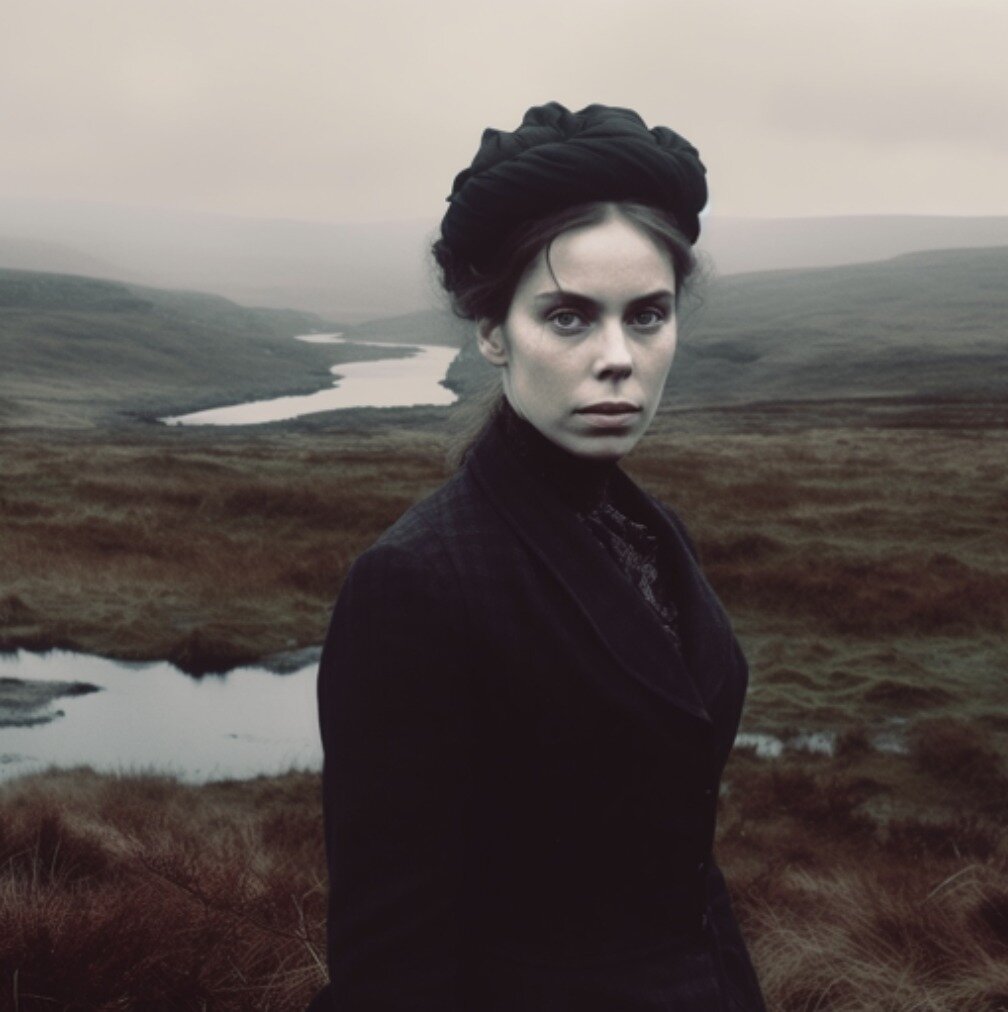 We asked #midjourney to show us our dear #lizzieborden on the #moors in England - to combine our two topics of #thisweekspodcast #newepisode! 

Honestly, it's terrifying. 

https://doomed-to-fail.simplecast.com/episodes/ep-24-axe-ecutioners-and-moor-