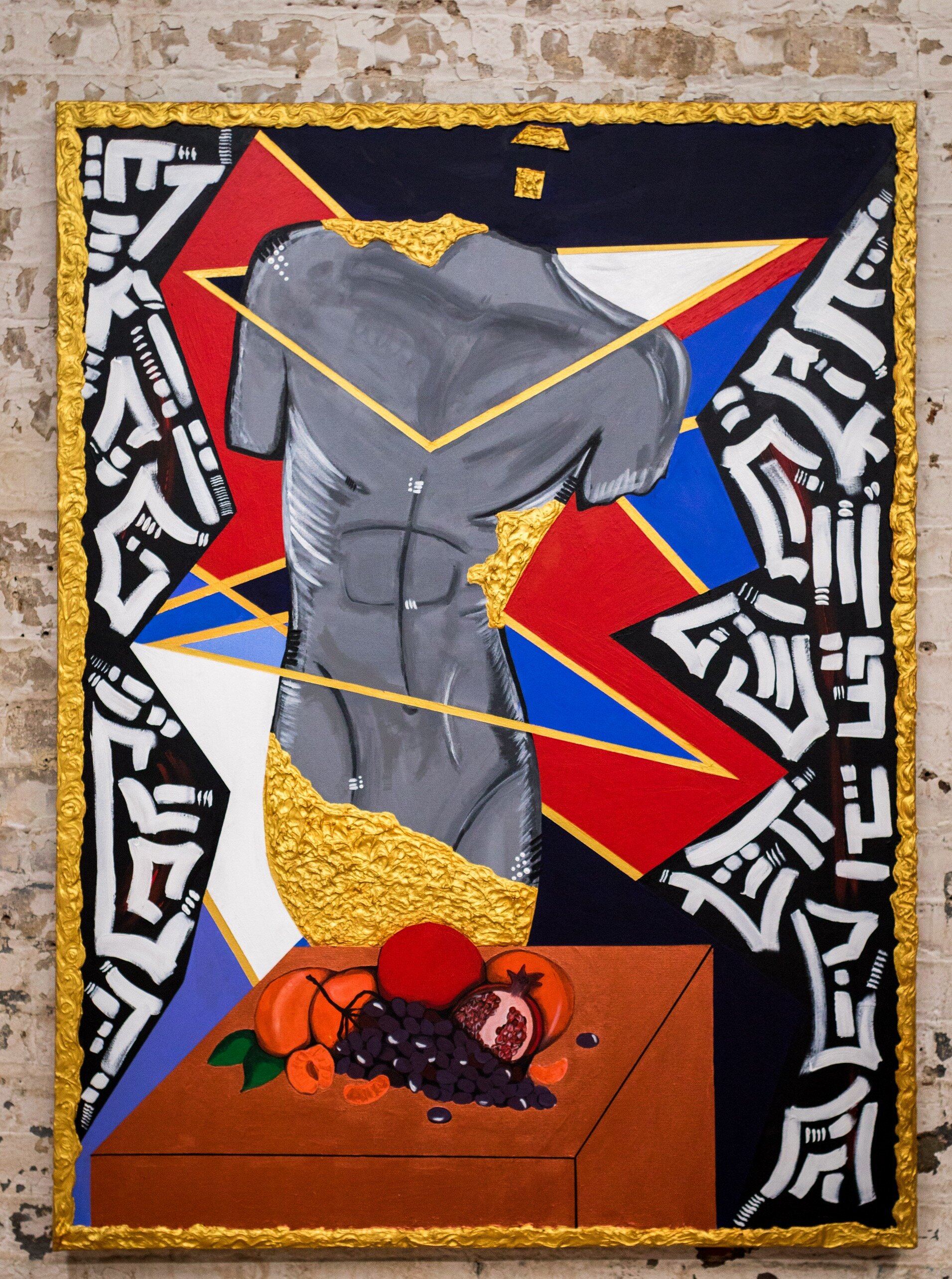 "Icarus" (2018). 36" x 48". Acrylic On Canvas. 1/1.