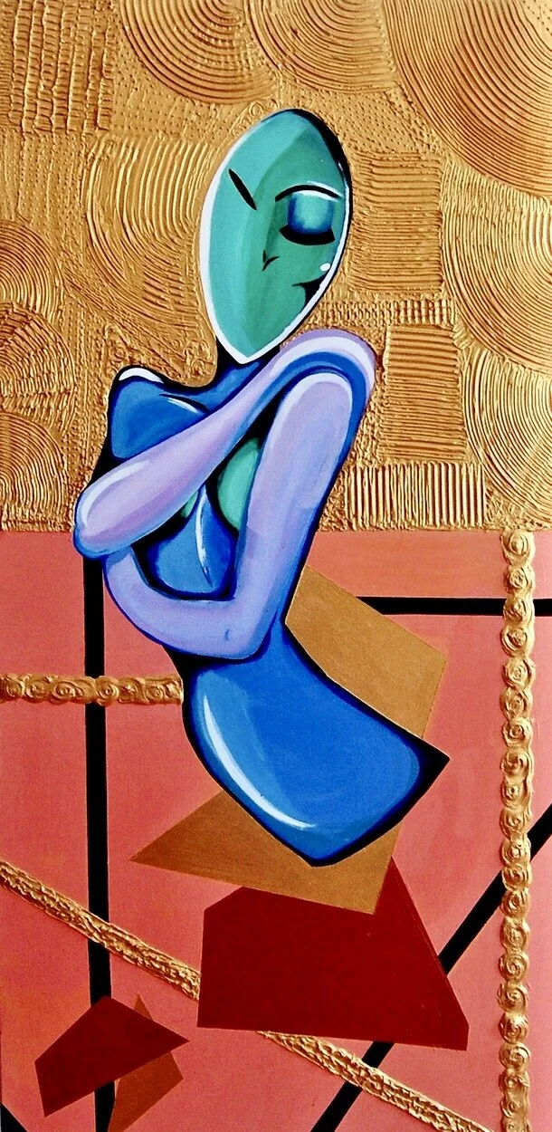 "Elixir" (2018).  24" x 48". Acrylic On Canvas. 1/1.