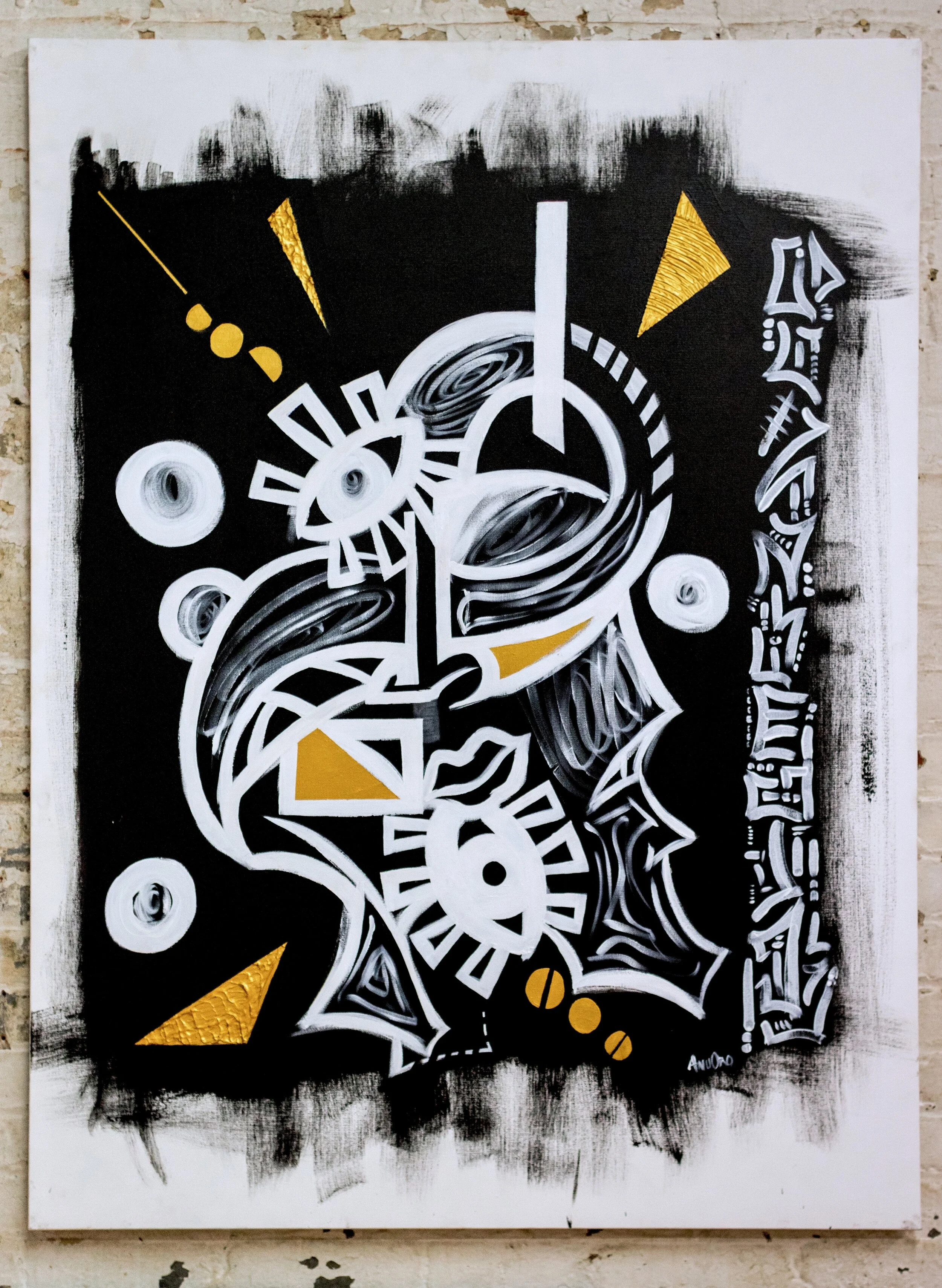 "Oculus" (2018). 36" x 48". Acrylic On Canvas. 1/1.