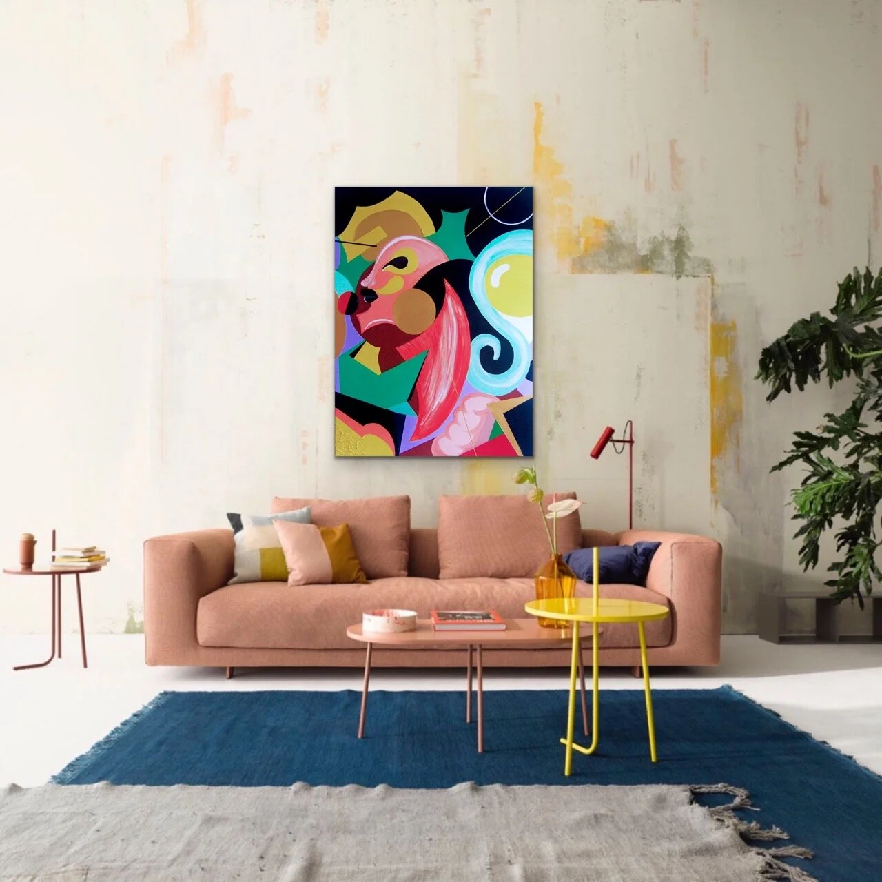 "Ackee" (2018). 34" x 48". Acrylic On Canvas. 1/1.