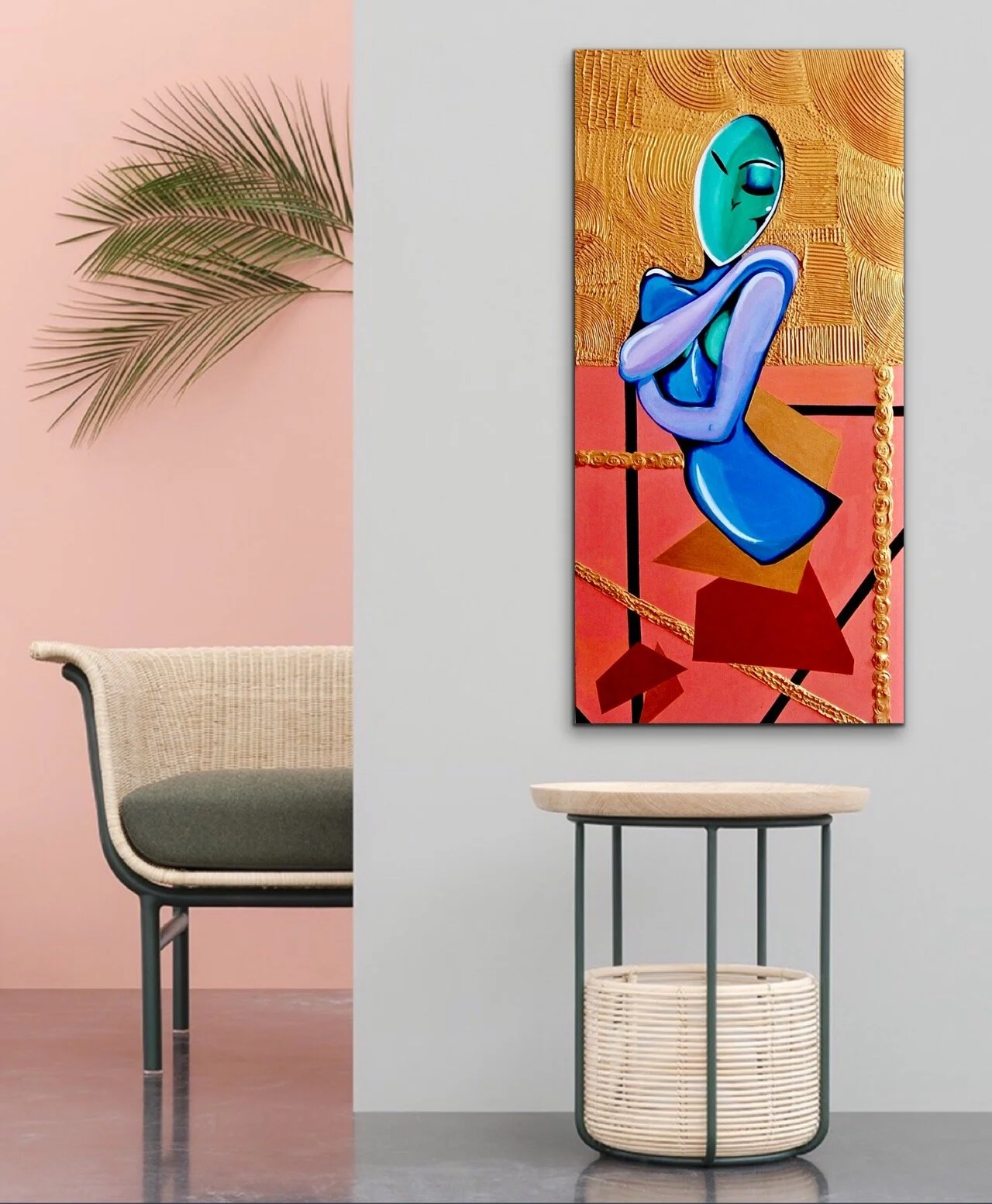 "Elixir" (2018).  24" x 48". Acrylic On Canvas. 1/1.