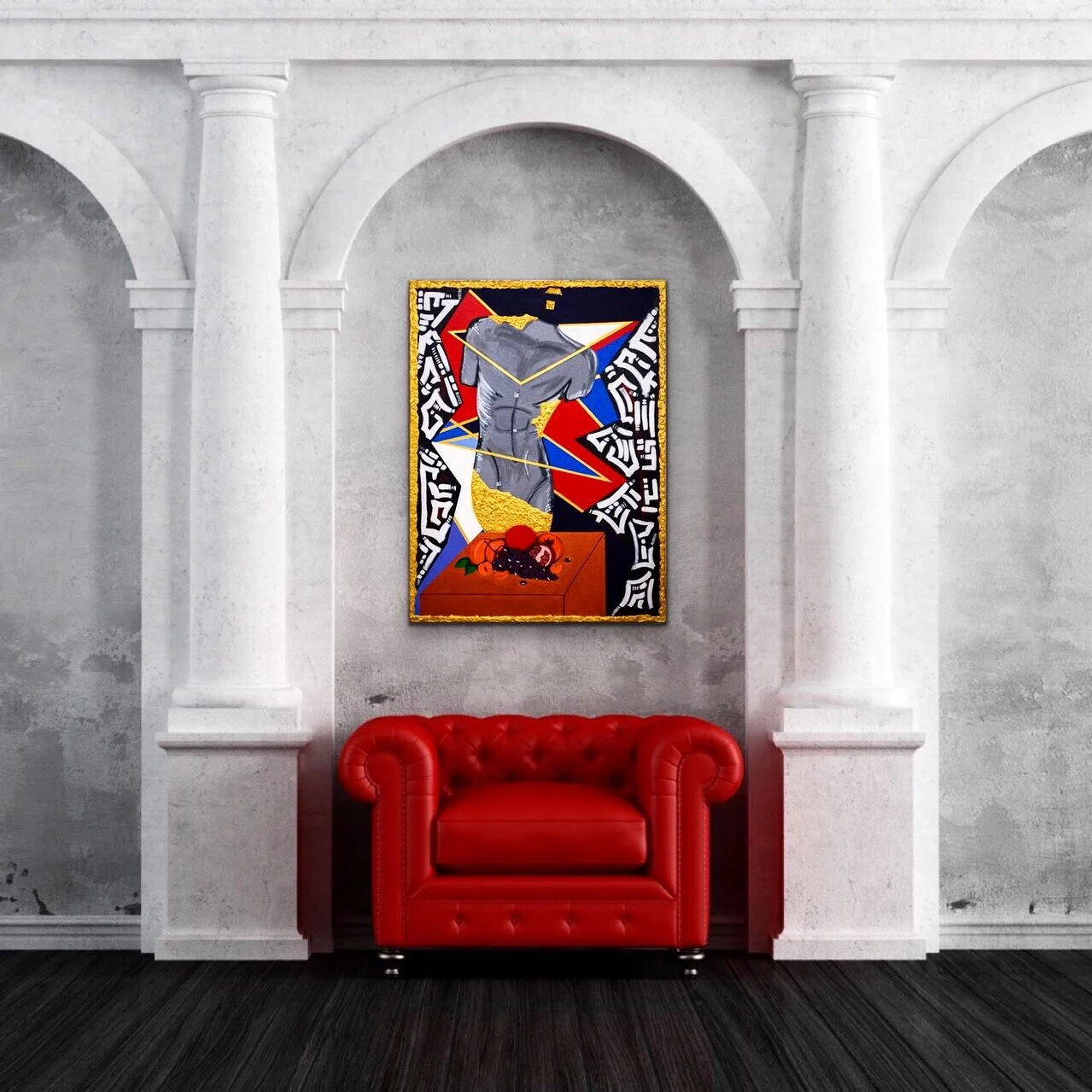 "Icarus" (2018). 36" x 48". Acrylic On Canvas. 1/1.