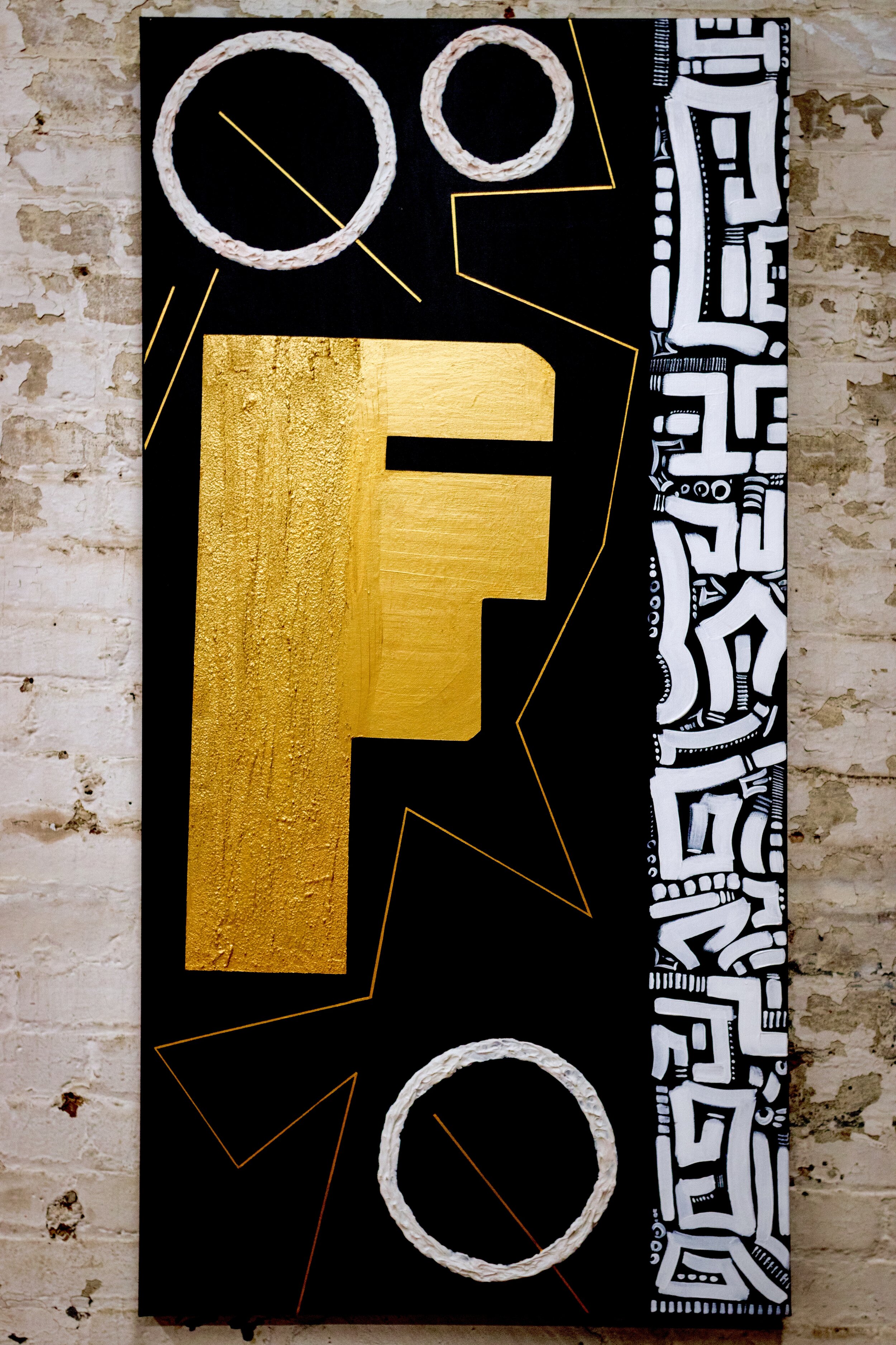 "Presence" (2018).  24" x 48". Acrylic On Canvas. 1/1.