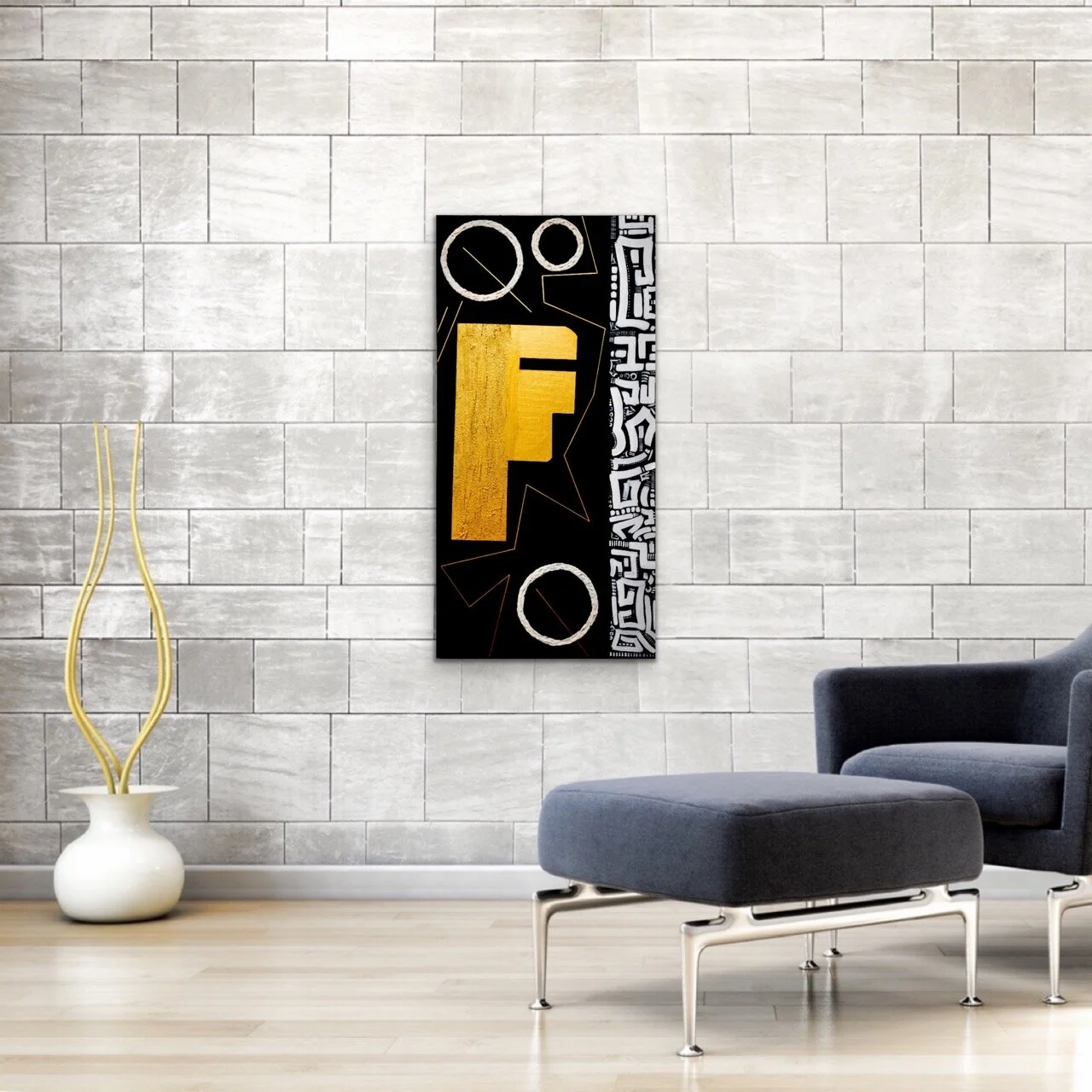 "Presence" (2018).  24" x 48". Acrylic On Canvas. 1/1.