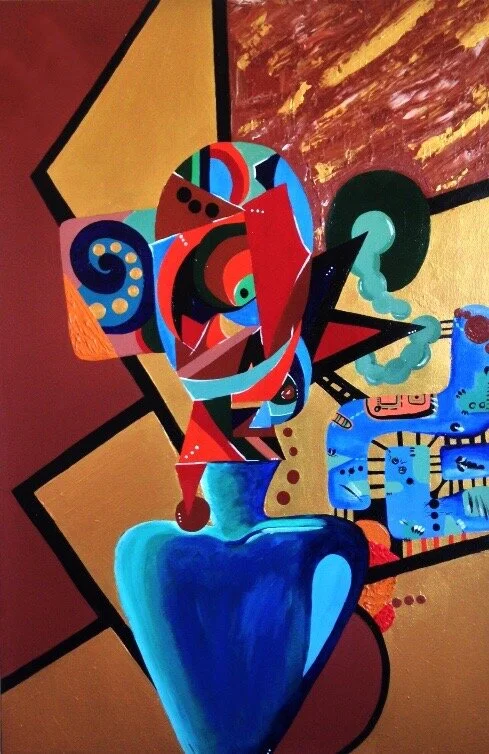 "Program" (2018). 24" x 36". Acrylic On Canvas. 1/1.