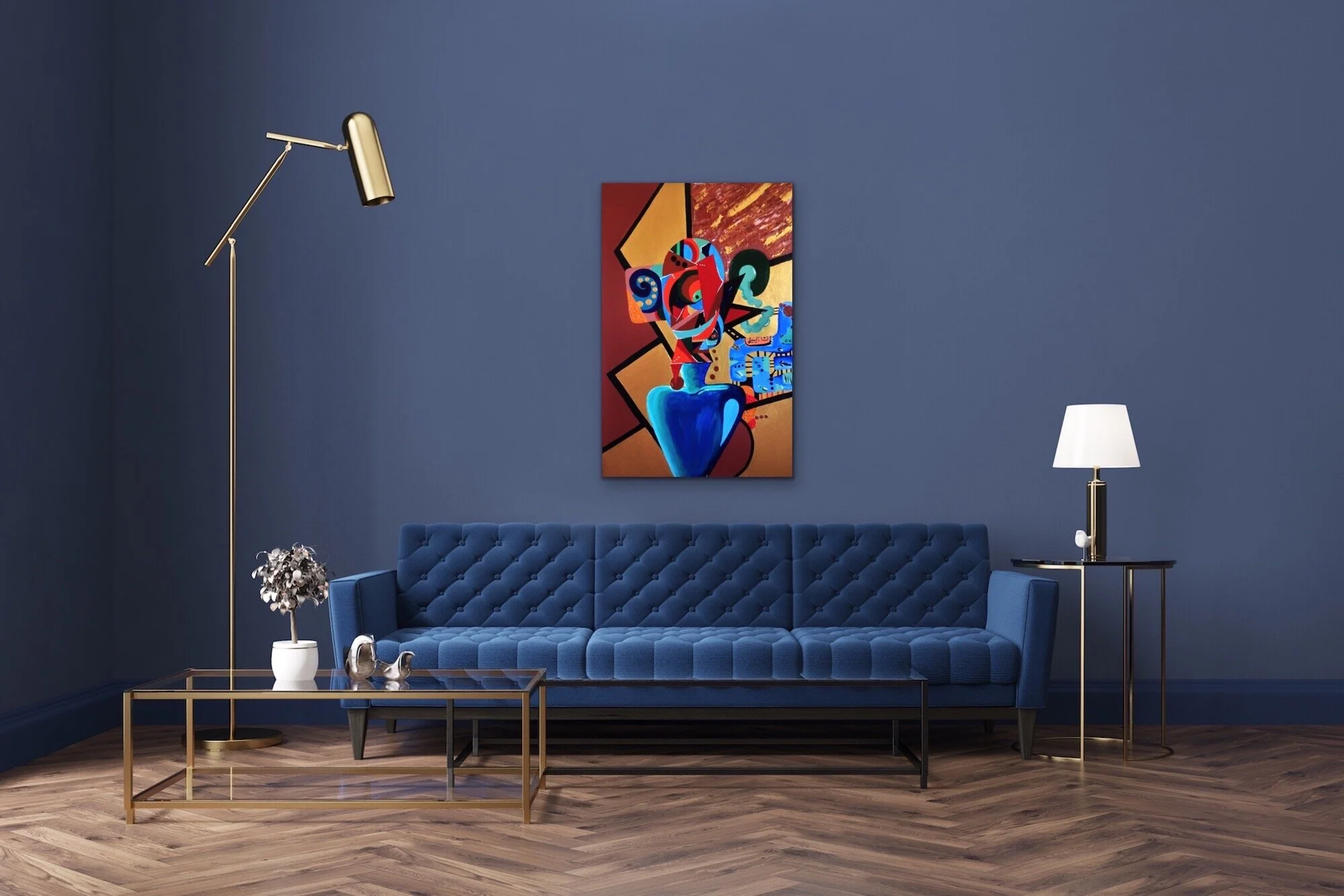 "Program" (2018). 24" x 36". Acrylic On Canvas. 1/1.