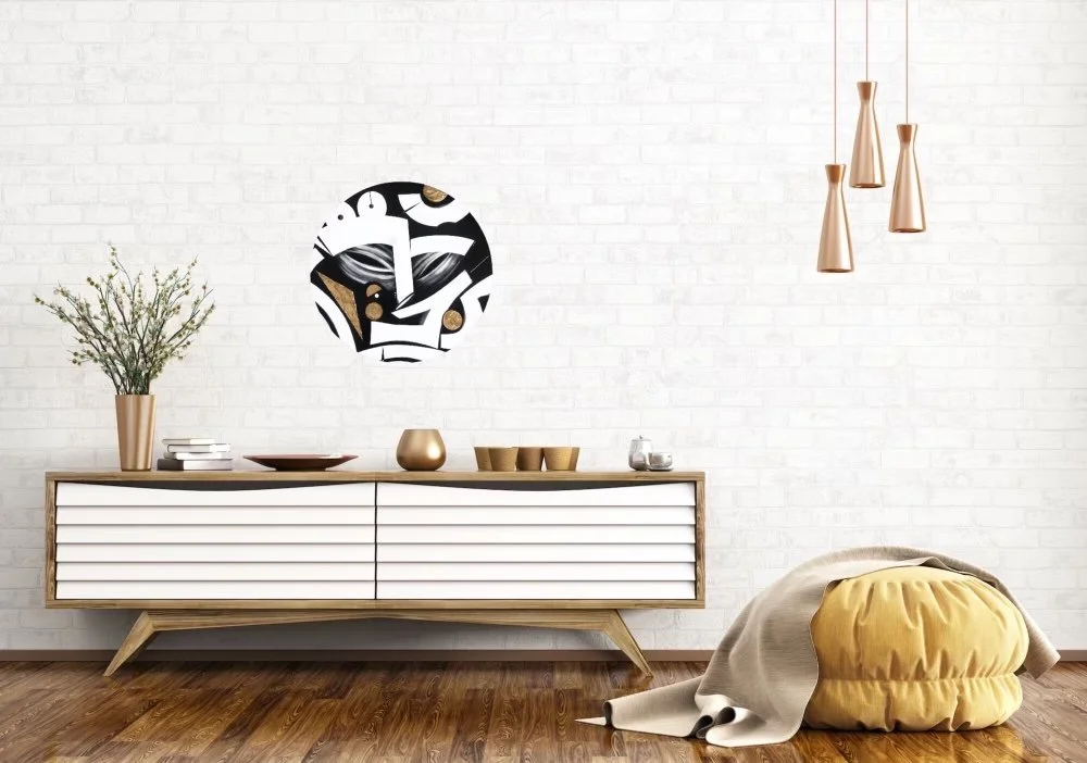 olori contemporary art painting staged luxury interior Anu Oro studio