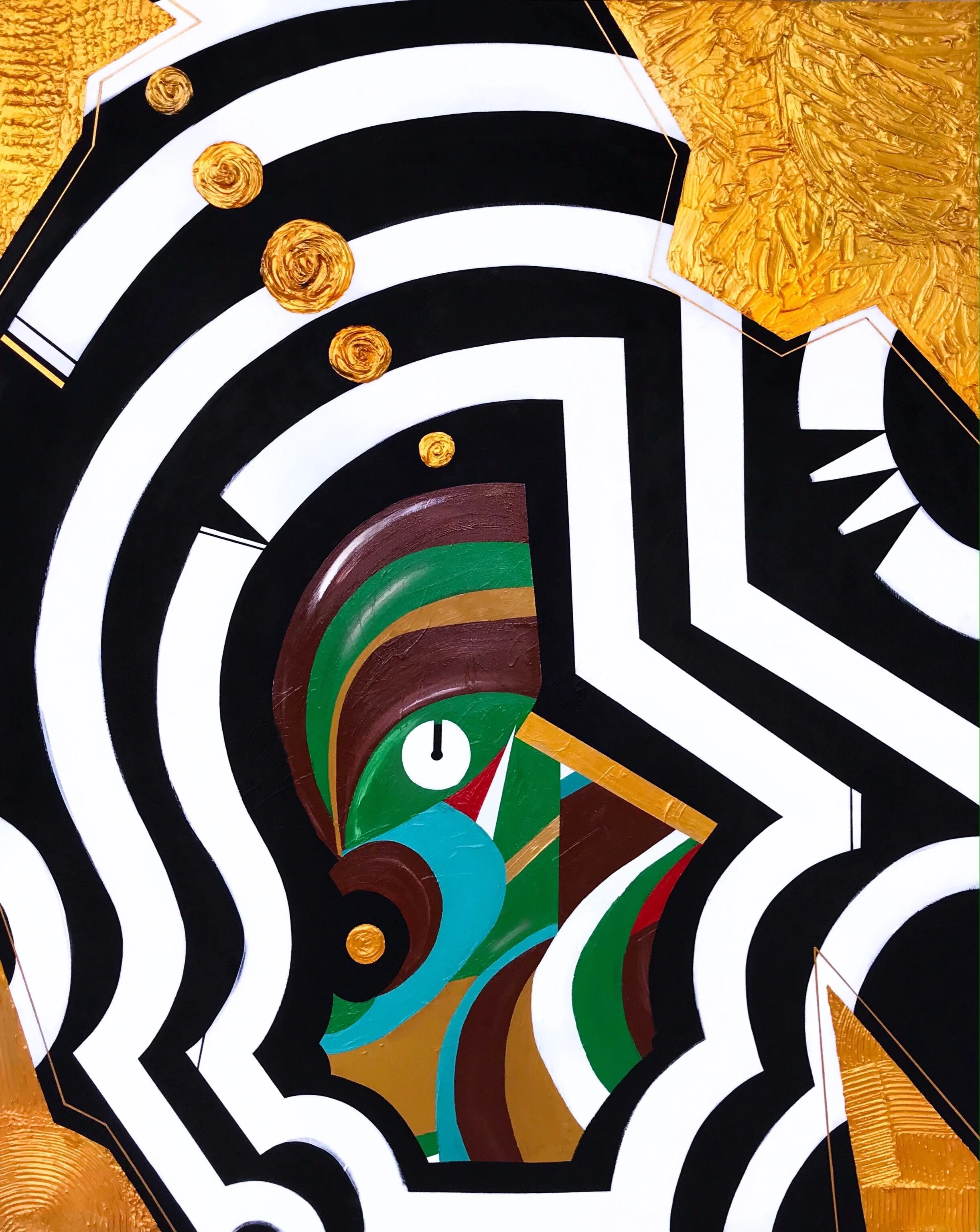 "Solstice" (2020). 48" x 60". Acrylic On Canvas. 1/1.