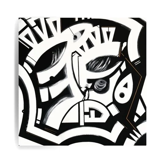 "Graphite" (2020). 36" x 36" x 3/4". Acrylic on Canvas. 1/1.