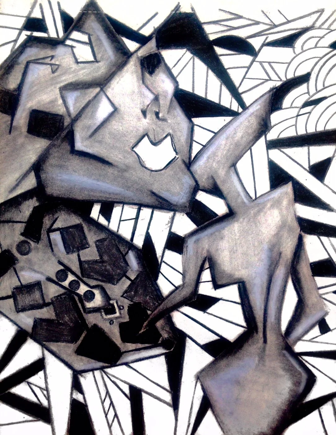 "Cortex" (2018). 11" x 14". Charcoal on Mixed Media Paper. 1/1.