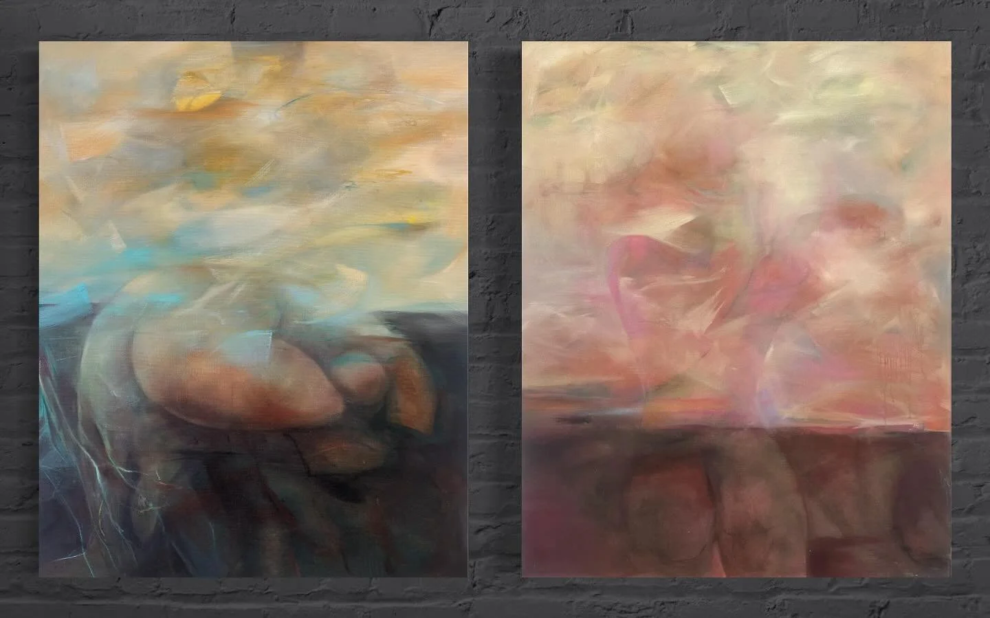 Nude 1 en 2, oil on canvas, 80 x 100 cm
