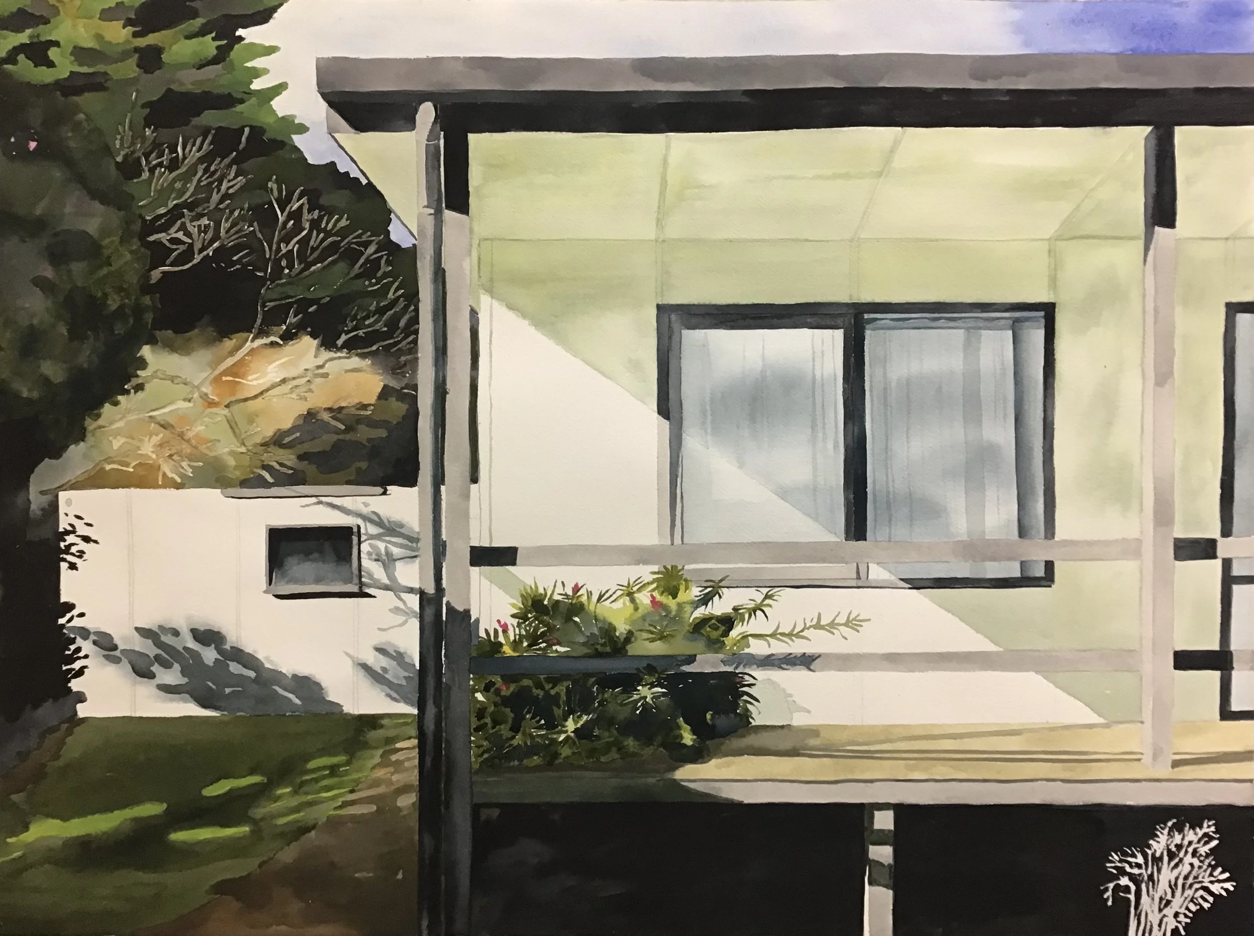 'Demolished Ventnor Shack', 56 x 76 cm, watercolour and ink on paper.