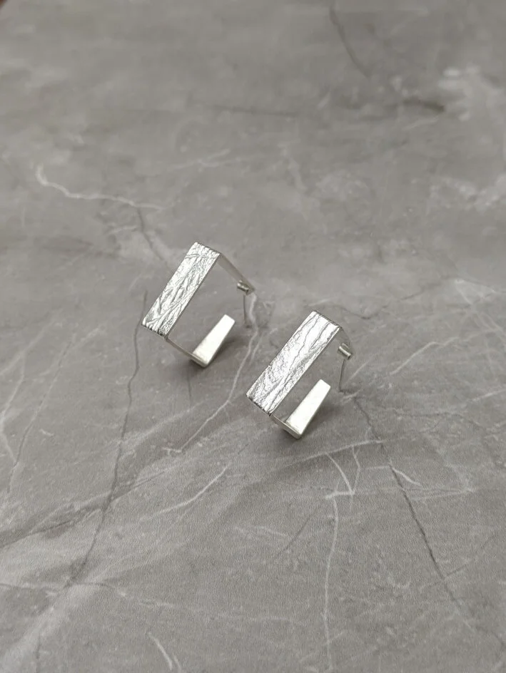 RM15 Rhona McCallum Recycled sterling silver square hoop earrings.jpg