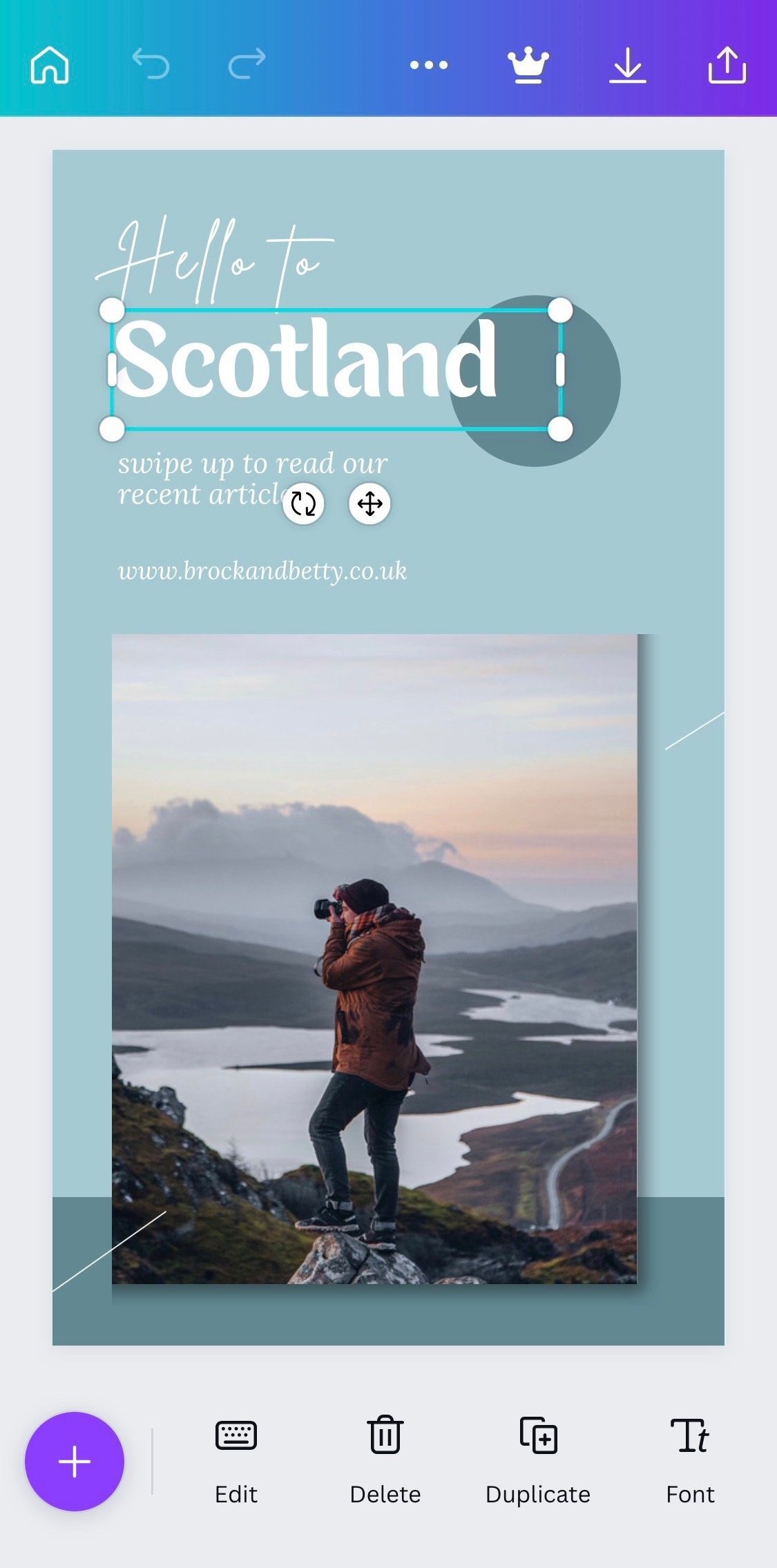 Canva Story template 