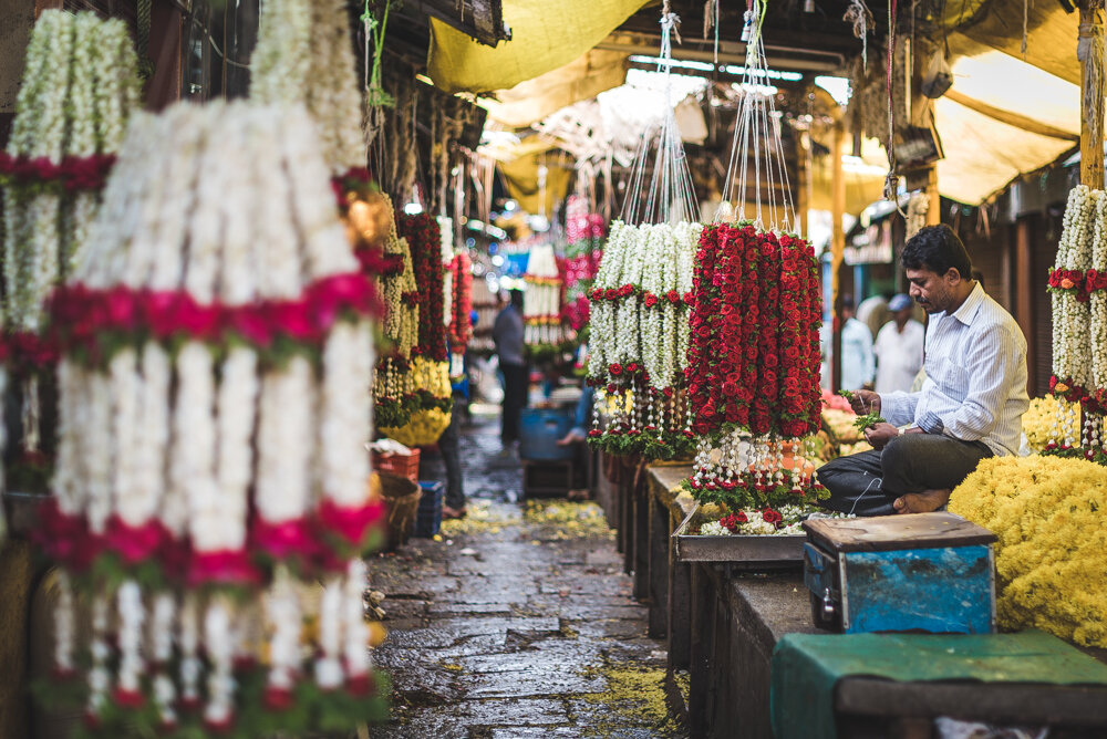 mercato di fiori di Mysore