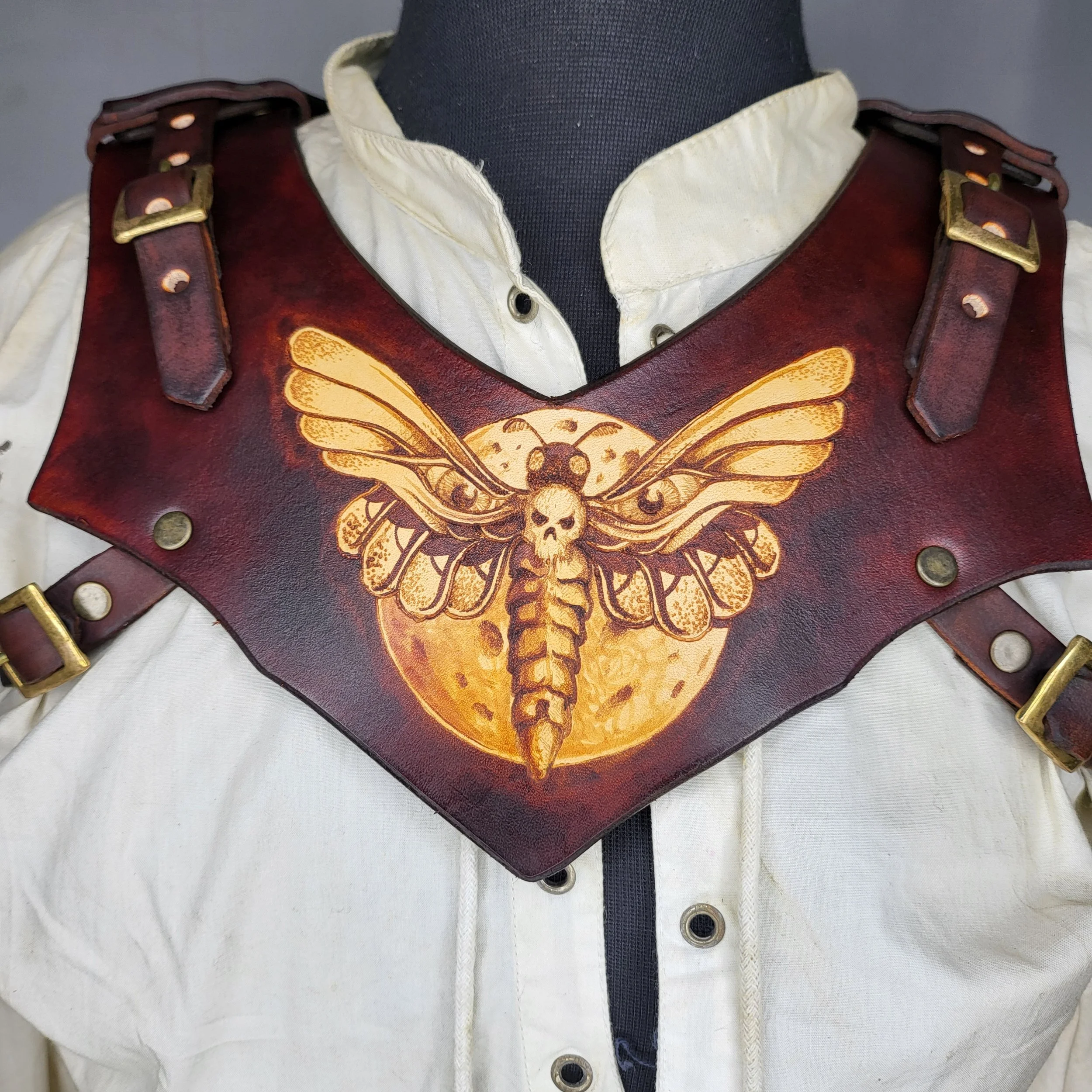 Modular Viking Gorget Armour with Custom Pyrography Art | Built to ...