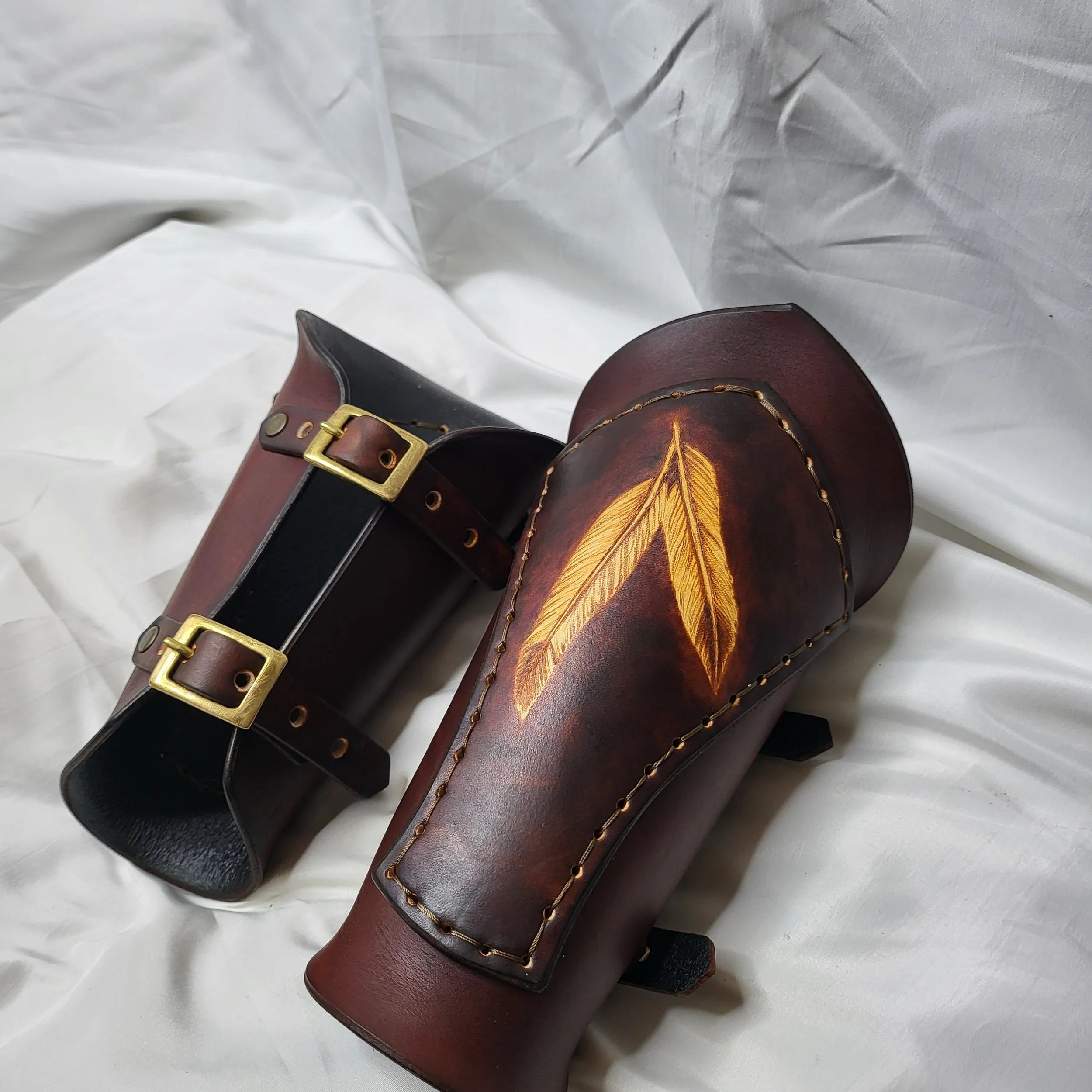 Feathered Bracers — Locke & Lode Studio: Leather Armour for LARP ...