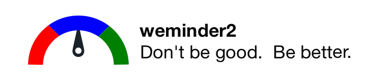 weminder2. Don't be good.  Be Better.