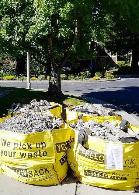 yellowsack concrete removal dumpater bags