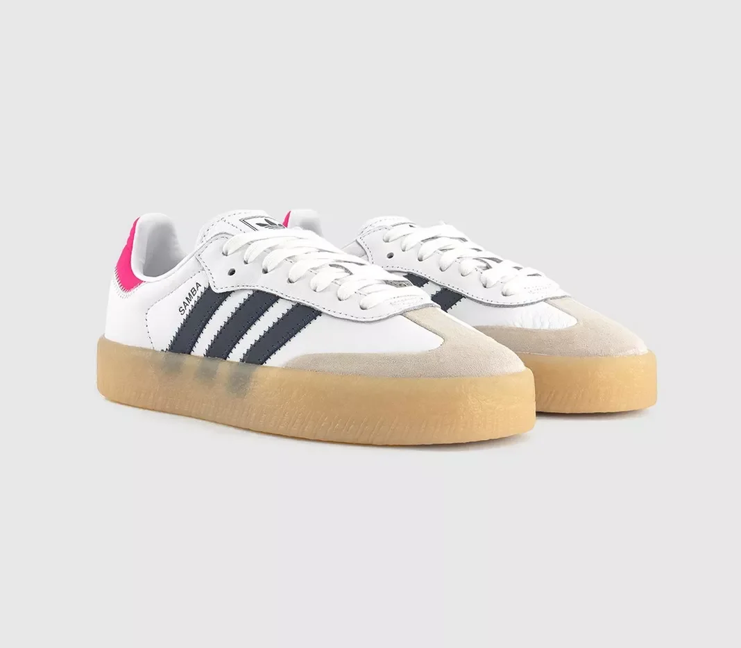 Adidas Originals Sambae W – White Night Indigo Pink Women’s Sneaker