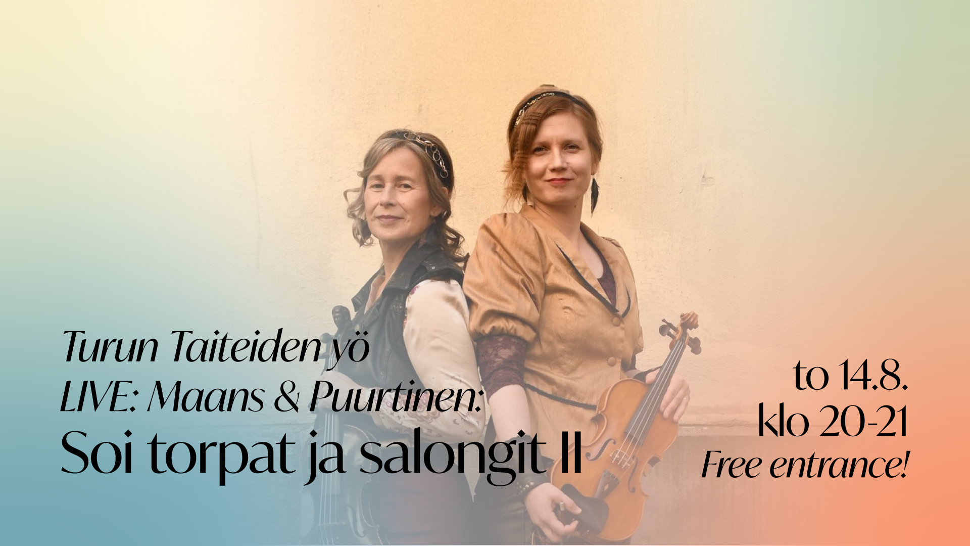 LIVE: Maans & Puurtinen: Soi torpat ja salongit II