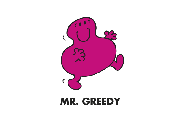 Mr. Greedy cartoon licensing for advertising