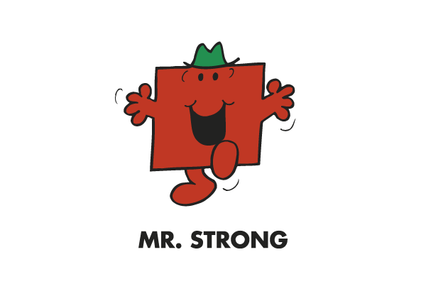 Mr. strong cartoon licensing for advertising