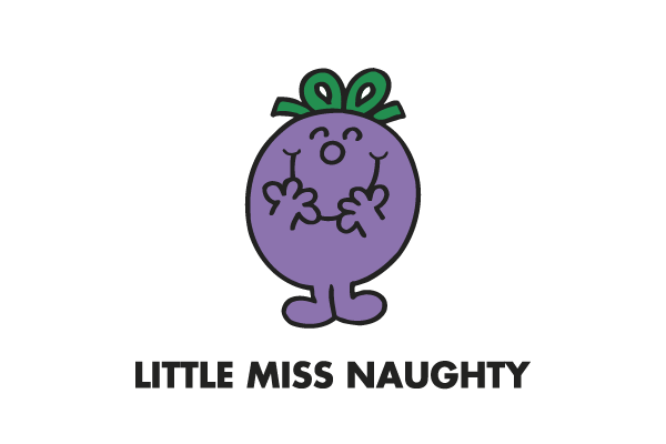 Little Miss Naughty cartoon licensing for advertising
