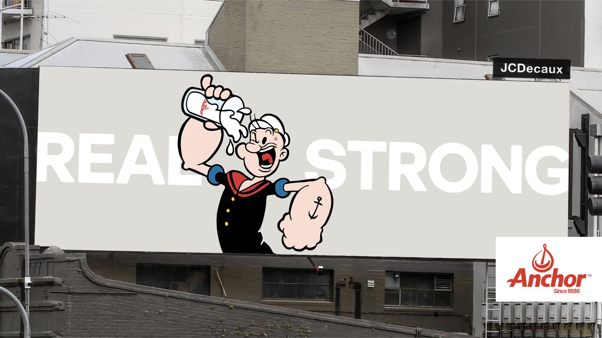 POPEYE STARS IN ANCHOR'S 'MILK IS GOOD. REAL GOOD.' CAMPAIGN