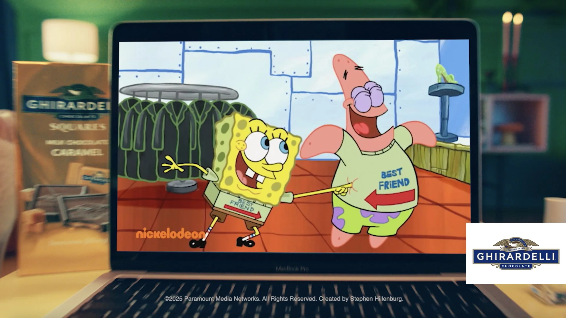 SPONGEBOB SQUAREPANTS CLIP FEATURED IN GHIRARDELLI’S LATEST TV CAMPAIGN
