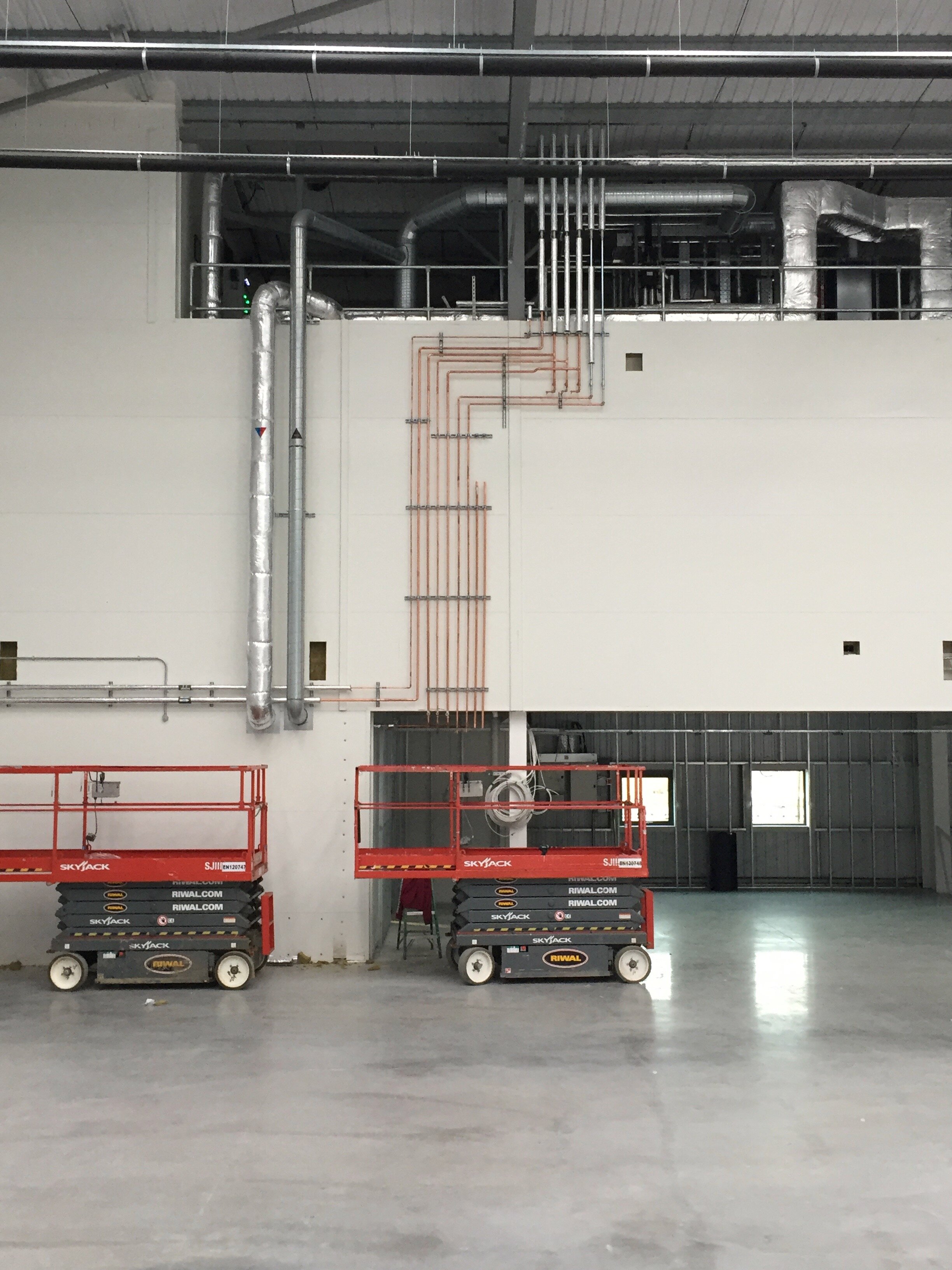 Warehouse pipework alterations 