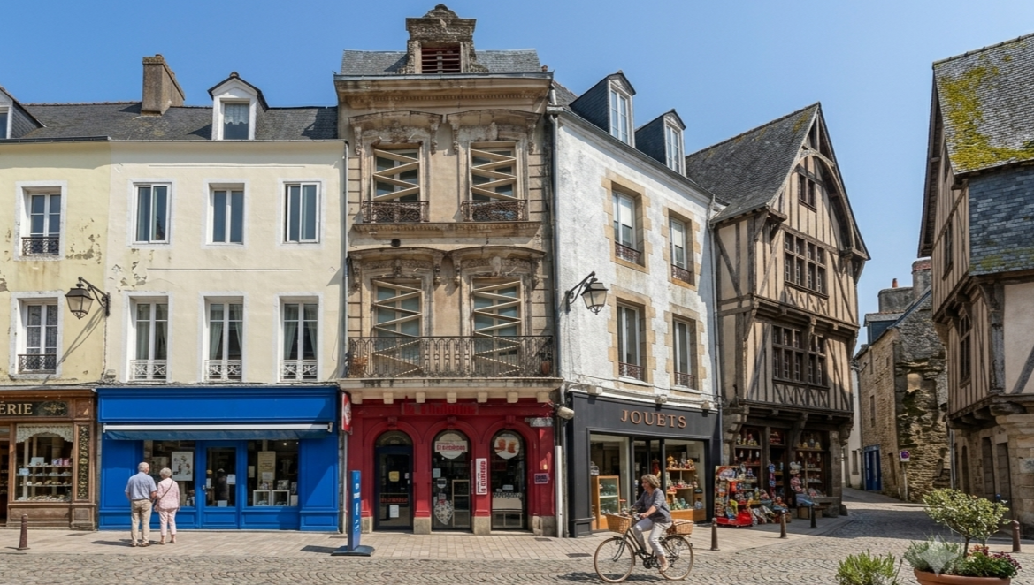 <strong>Immeuble place de la République, </strong><br>Logements, <br>Auray (56)