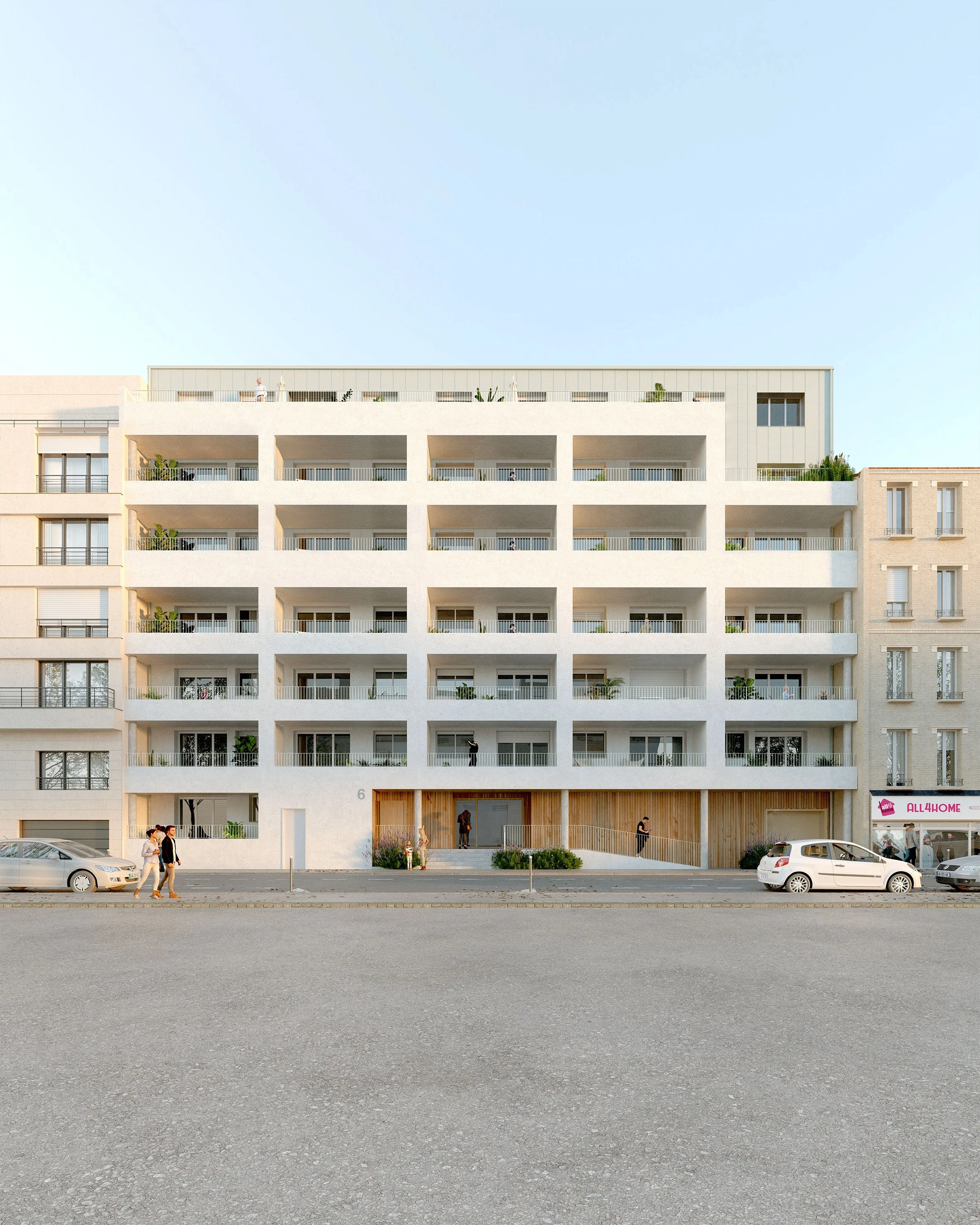 <strong>Résidence Les Lierres, </strong><br>Surélévation 21 logements, </br>Boulogne (92)