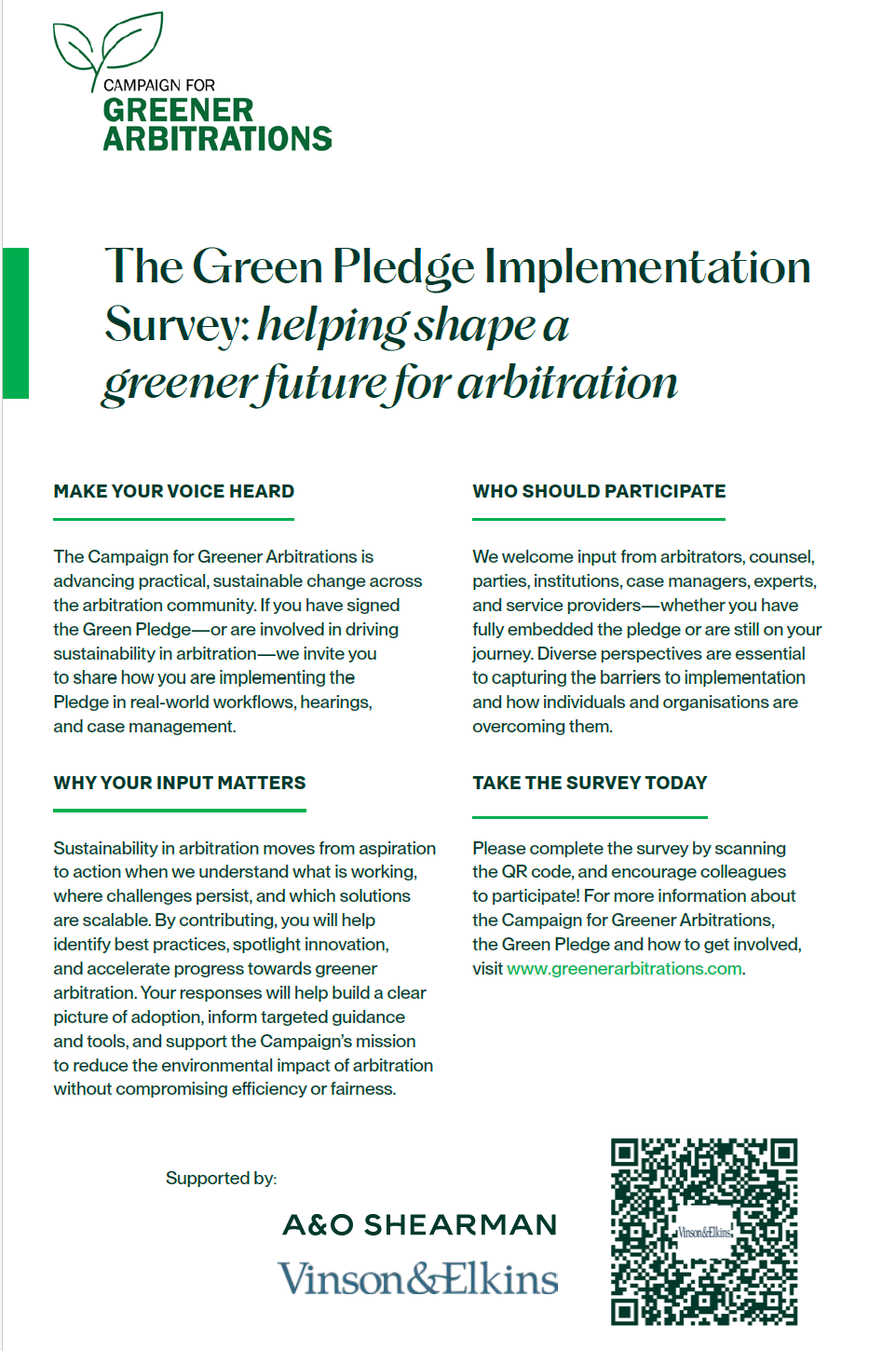 CGA Implementation Task Force Launches ‘The Green Pledge Implementation Survey’